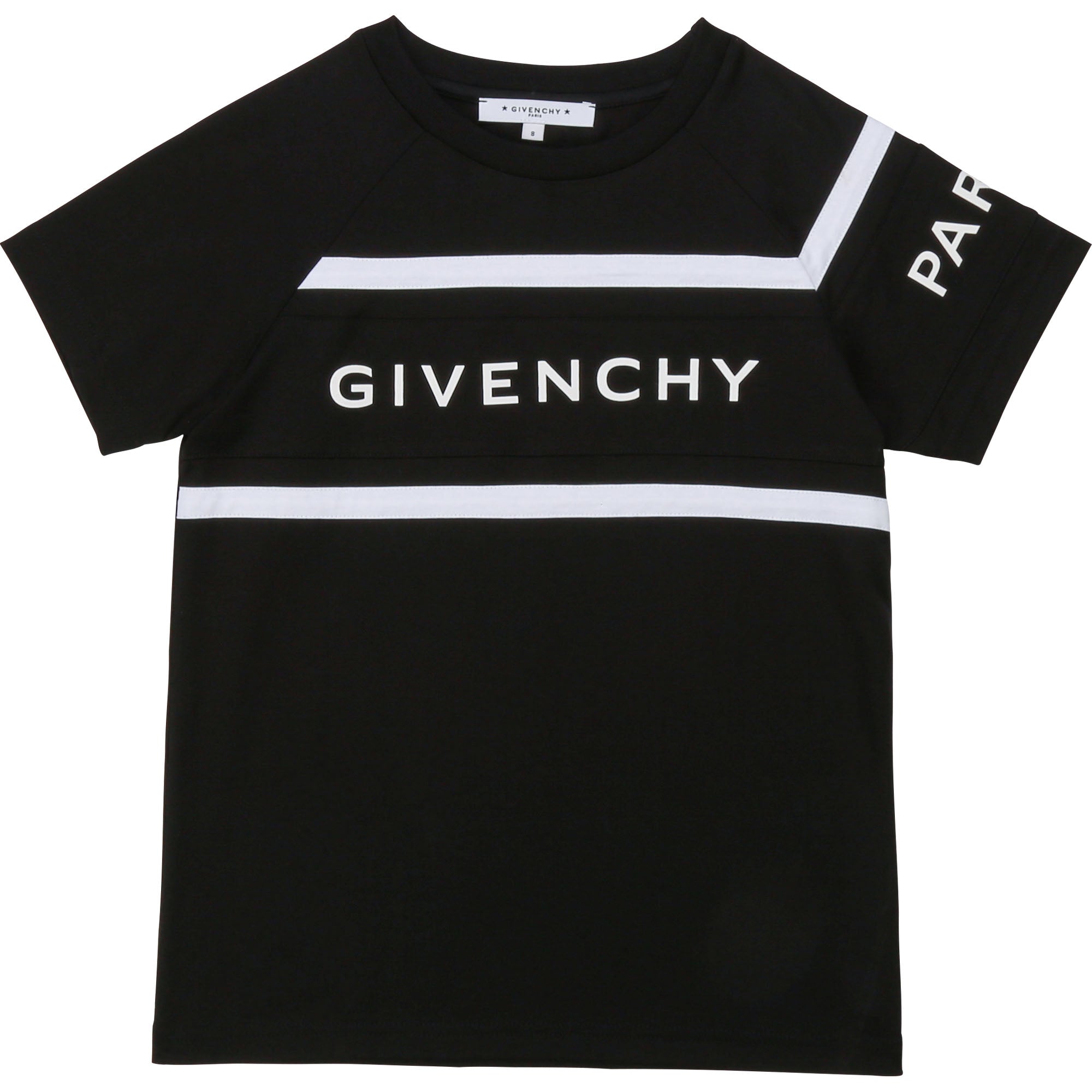 Boys Black Logo Cotton T-Shirt