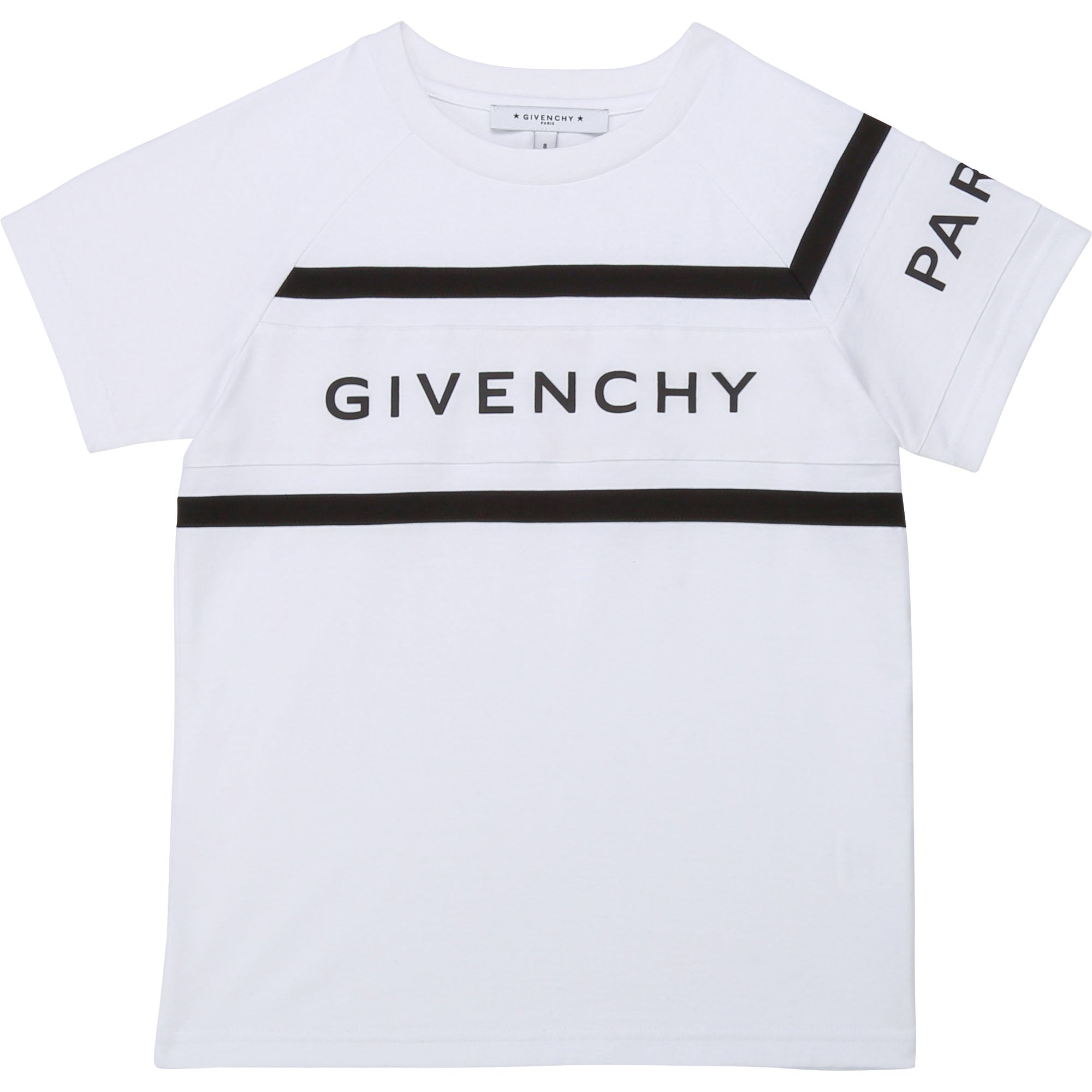 Boys White Logo Cotton T-Shirt