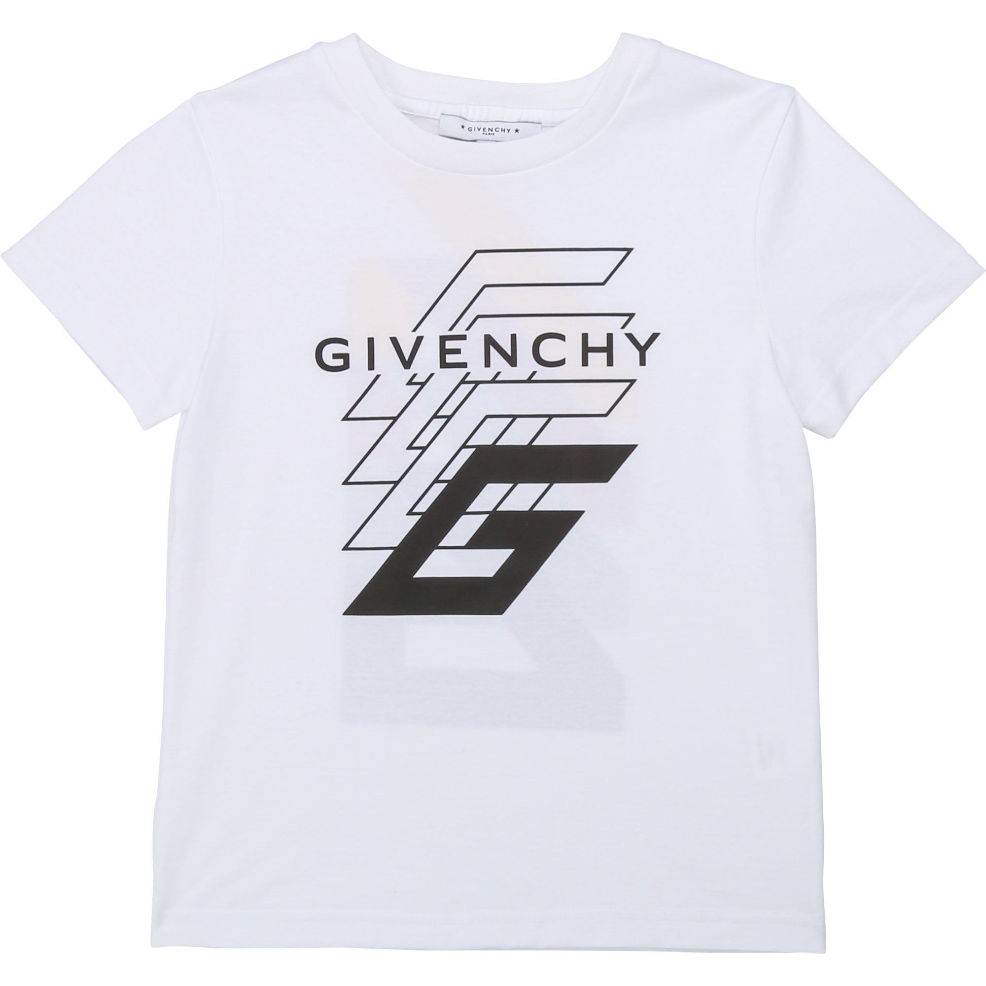 Boys White Logo Cotton T-Shirt