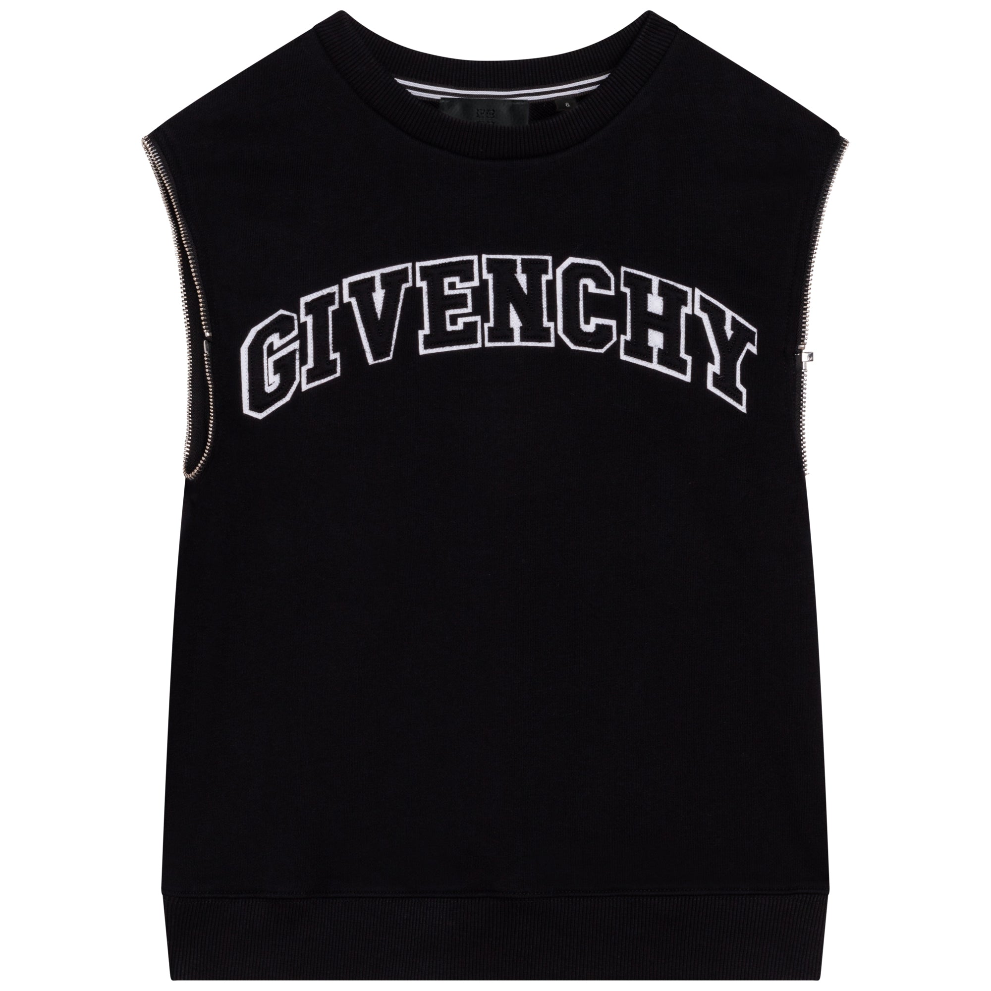 Boys Black Logo Detachable Sweatshirt