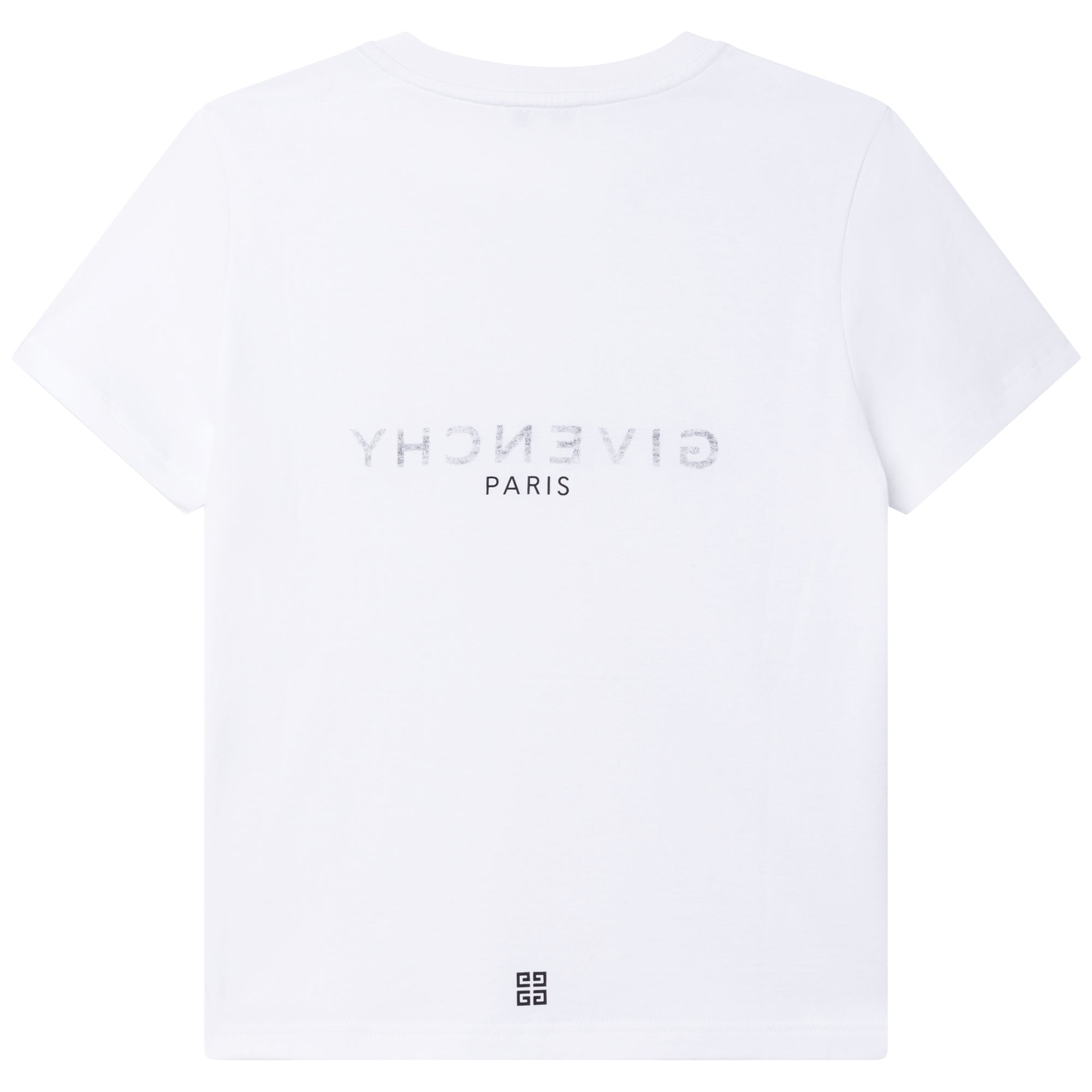 Boys White Logo Cotton T-Shirt