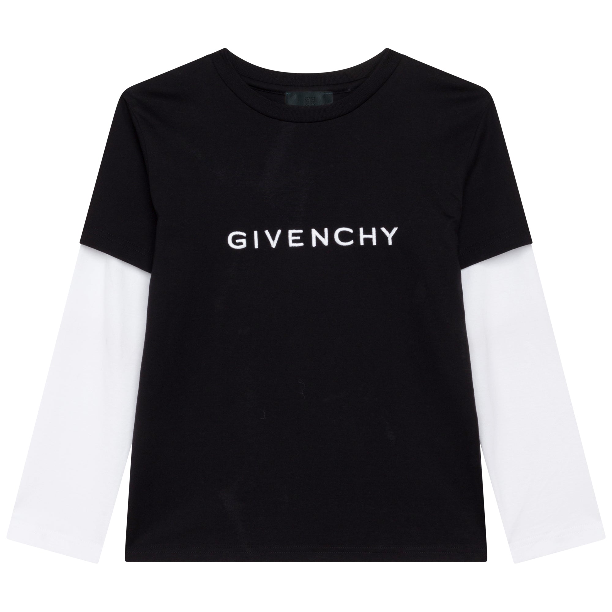 Boys Black Logo Cotton T-Shirt