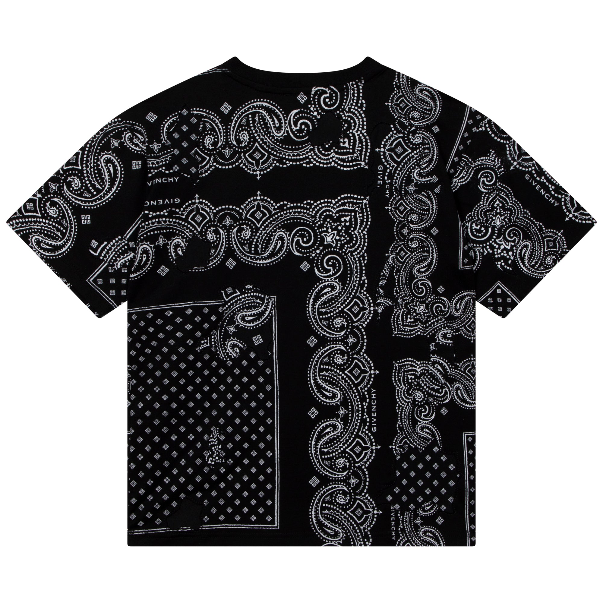 Boys Black Printed Cotton T-Shirt