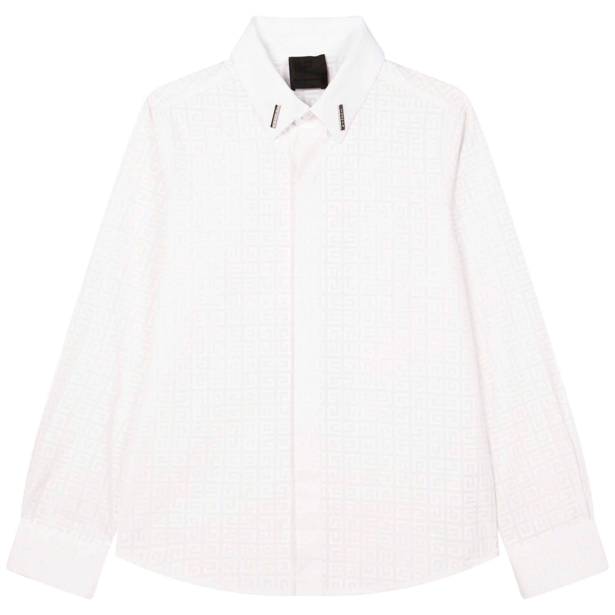 Boys White Logo Cotton Shirt