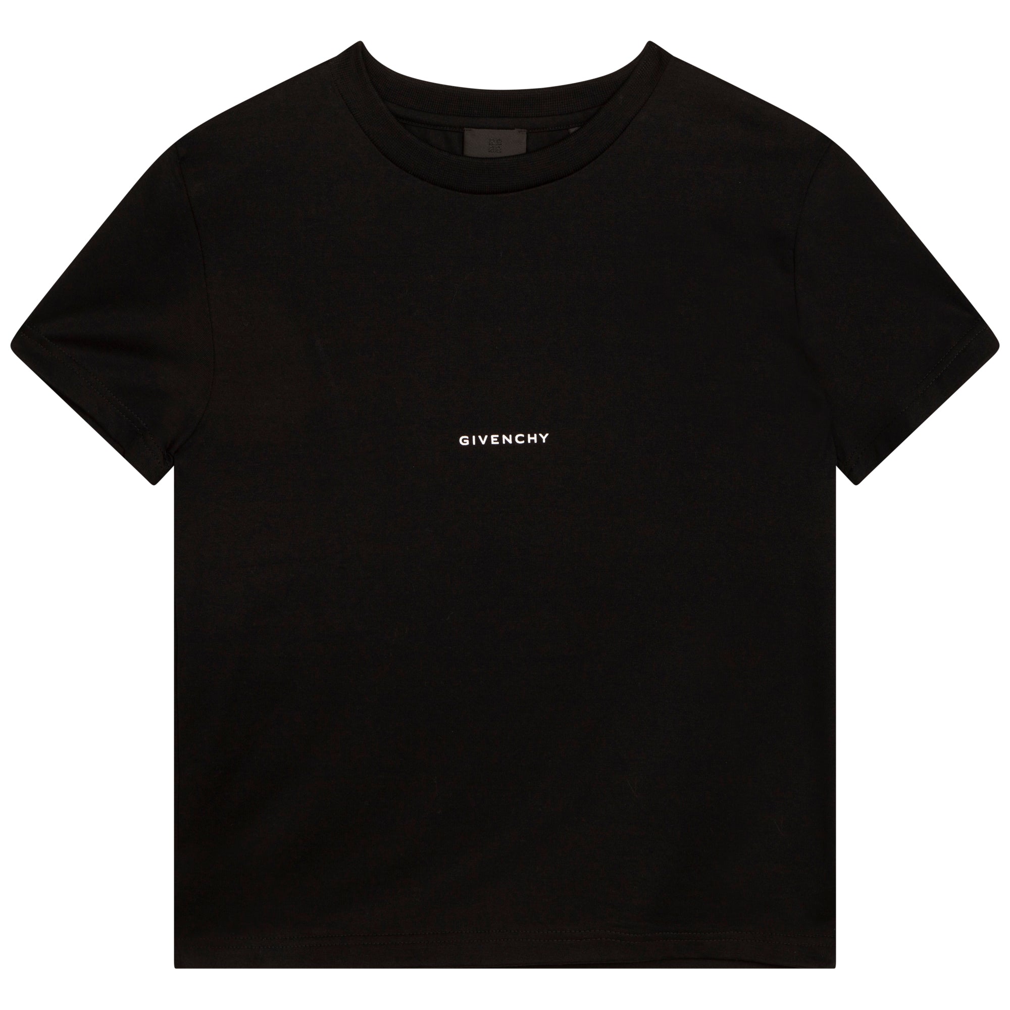 Boys Black Logo Cotton T-Shirt