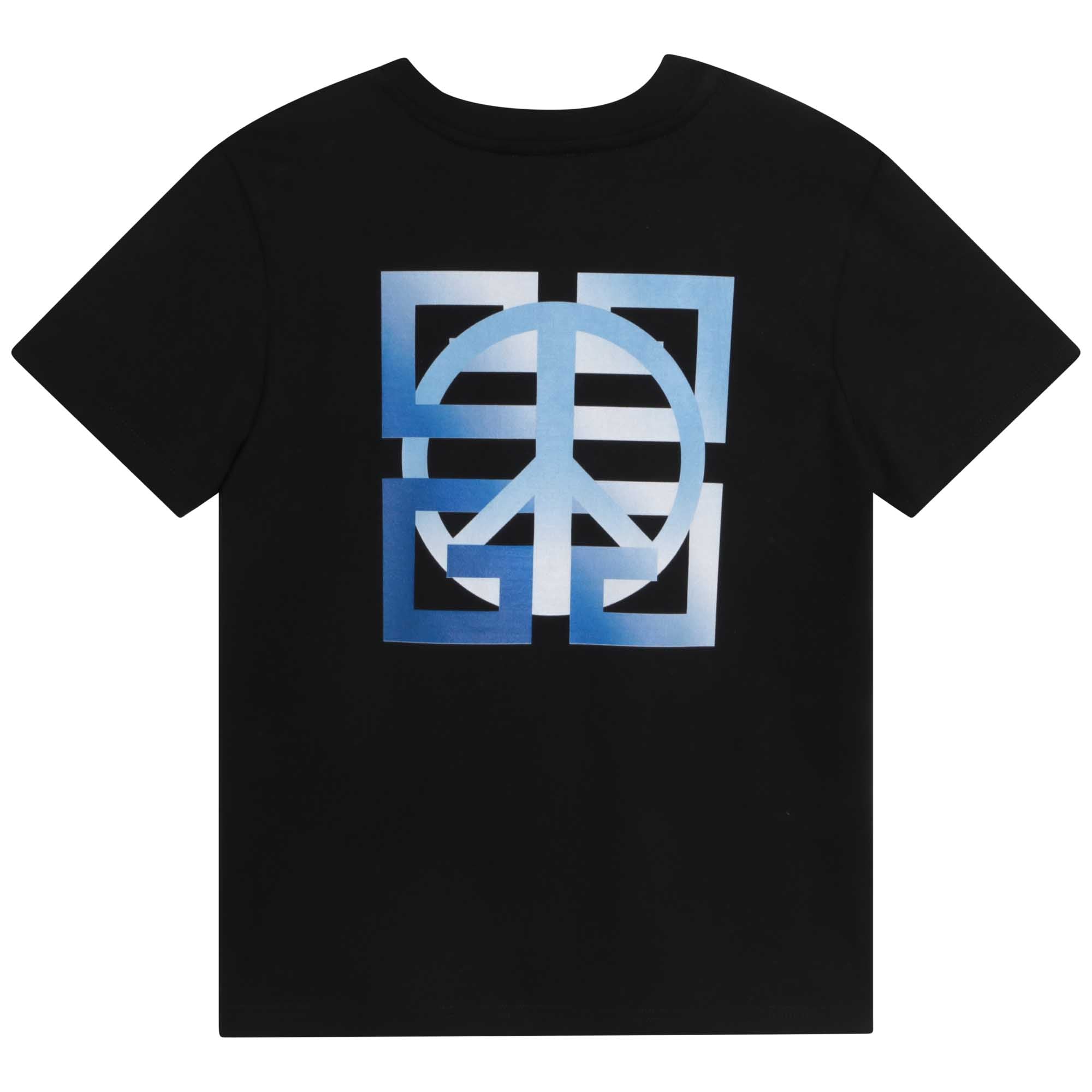 Boys Black Logo Cotton T-Shirt