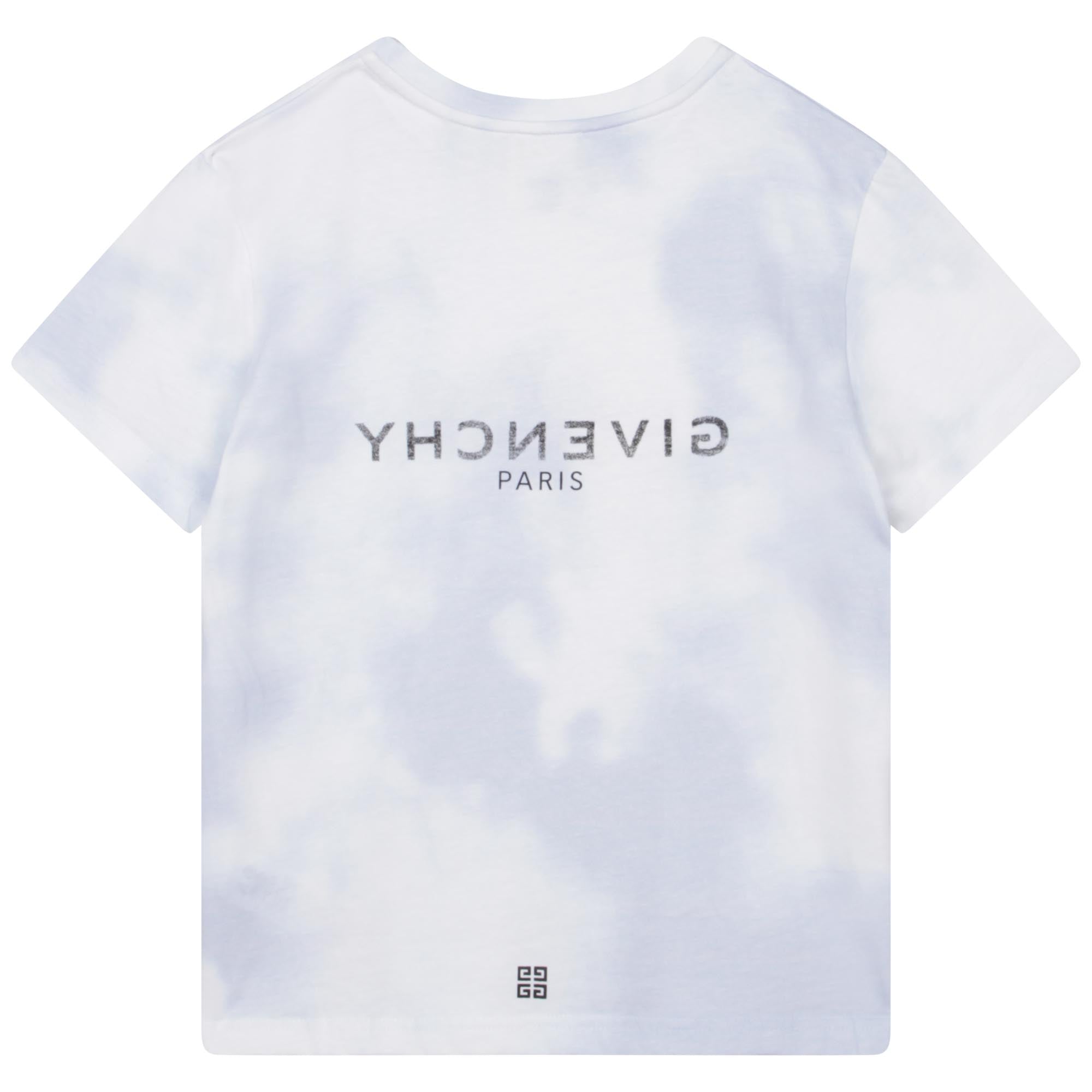 Boys White Logo Cotton T-Shirt