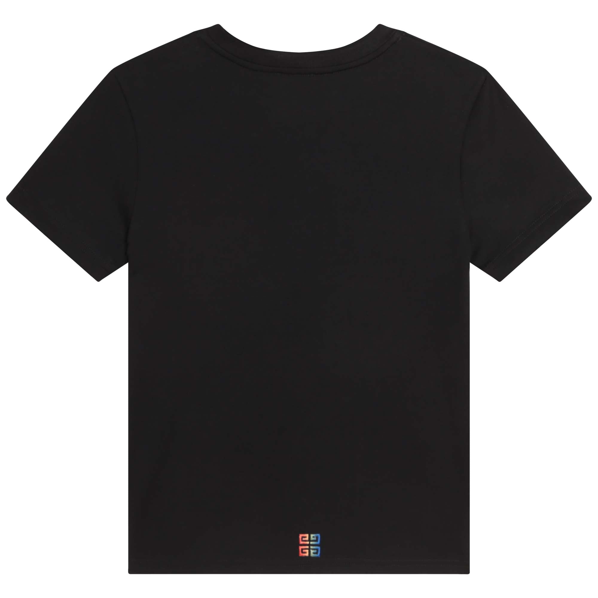 Boys Black Logo Cotton T-Shirt