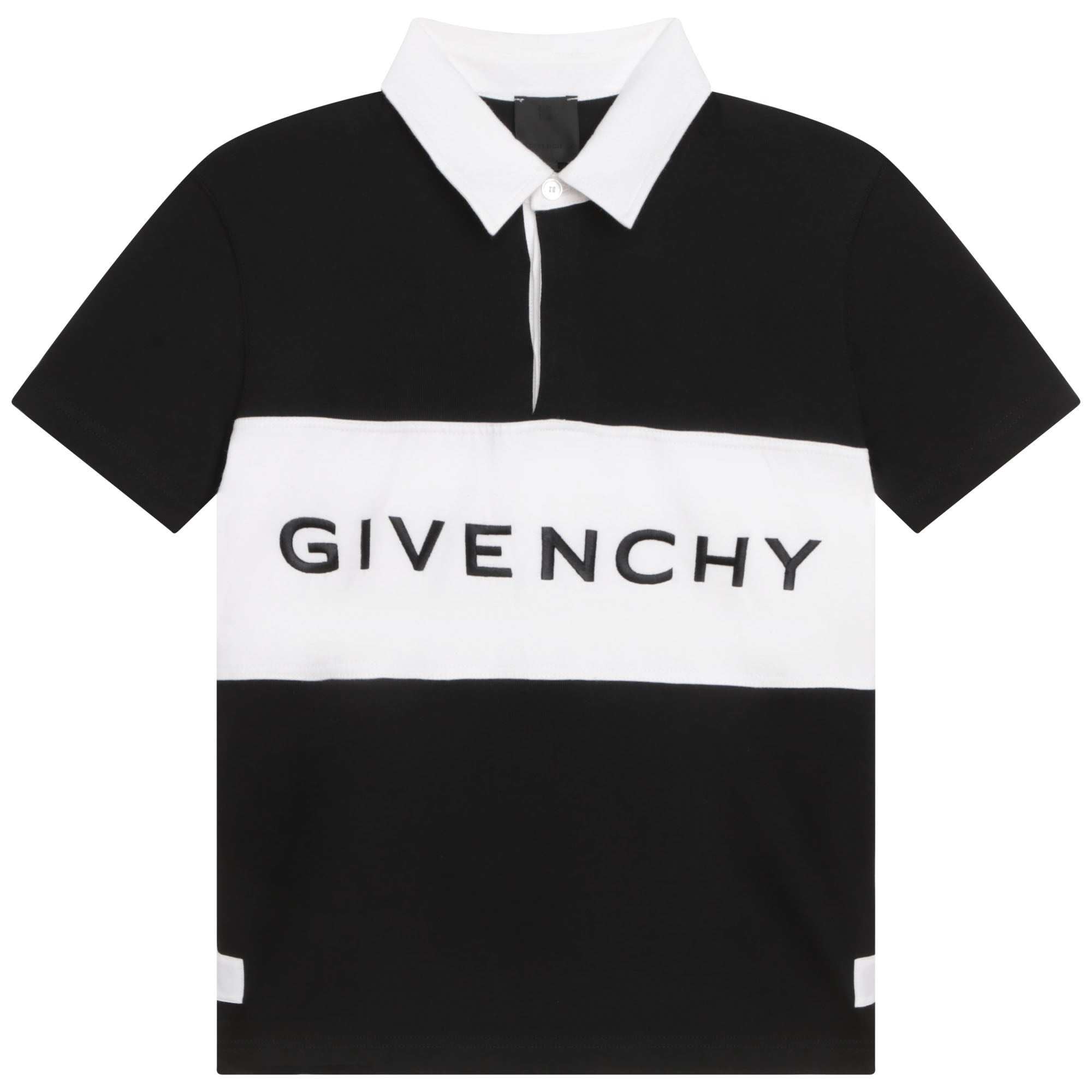 Boys Black Logo Cotton Polo Shirt