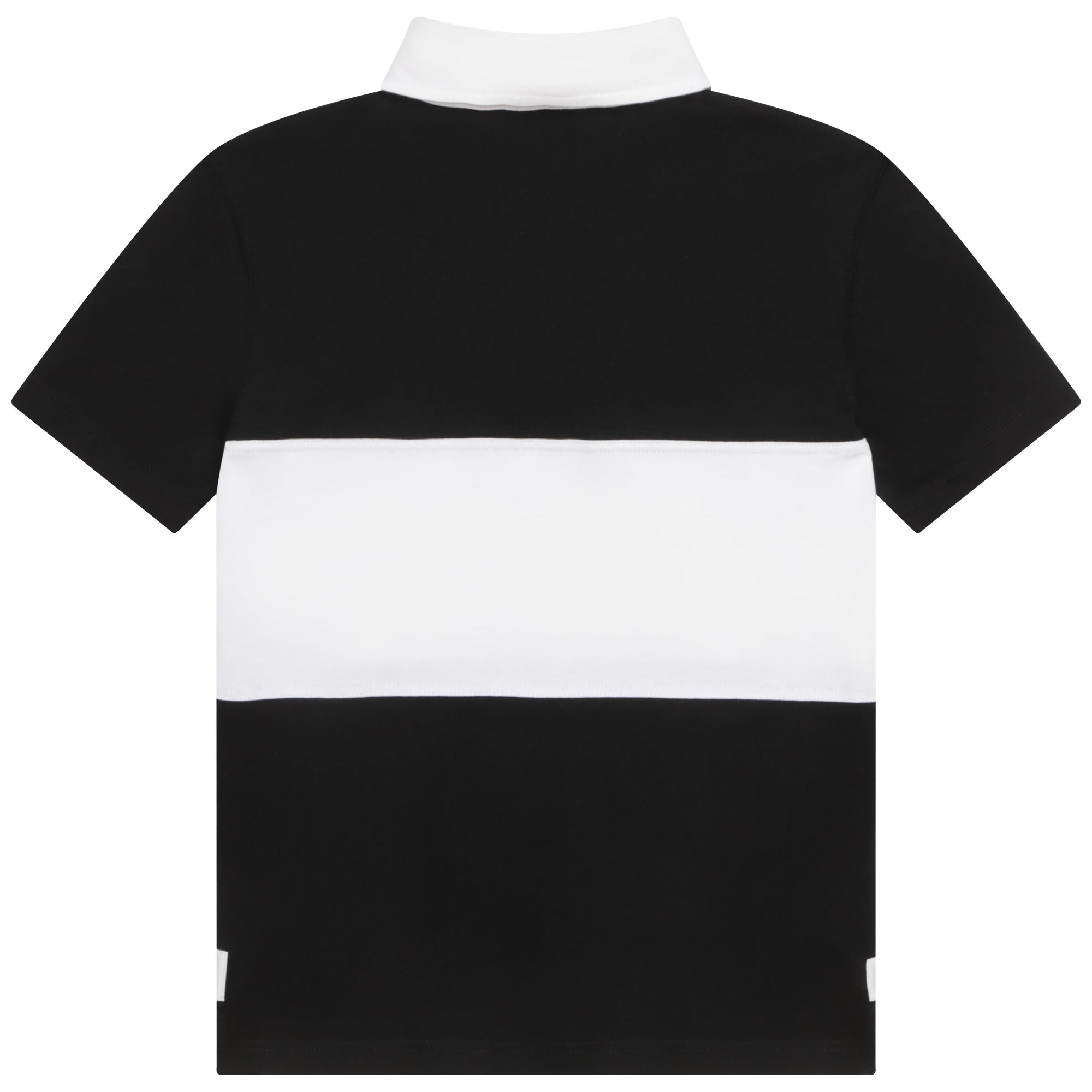 Boys Black Logo Cotton Polo Shirt