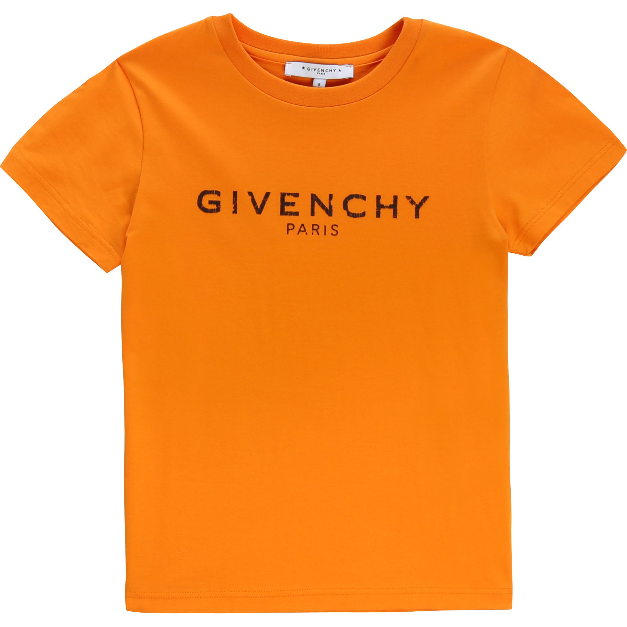 Boys Orange Logo Cotton T-shirt