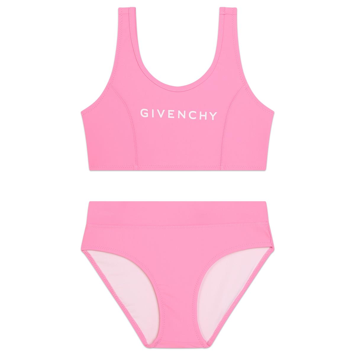 Girls Pink Logo Swimsuit