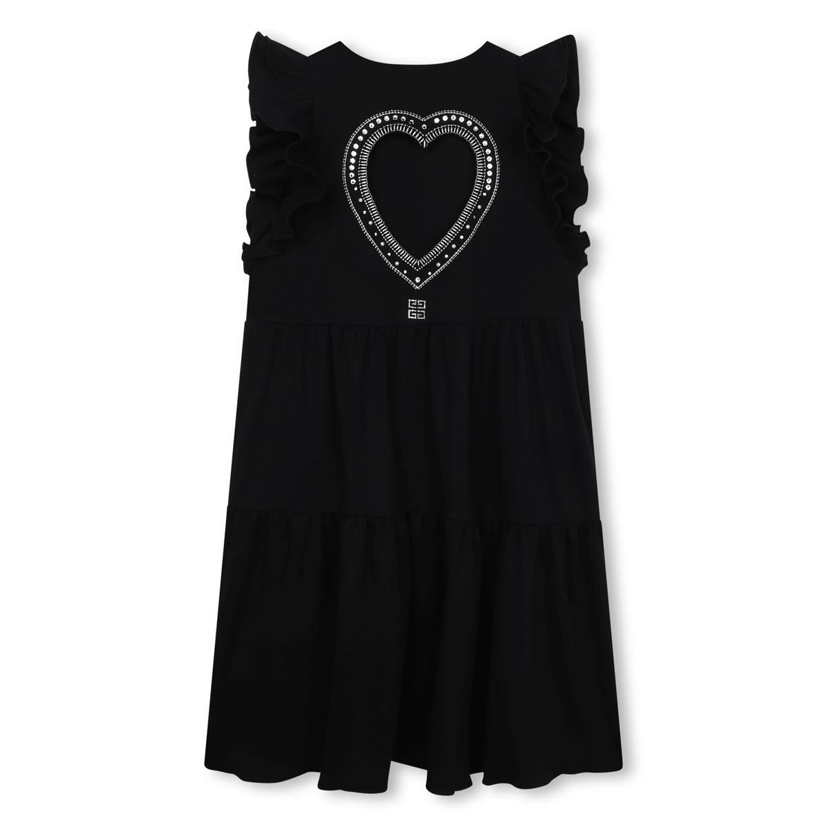 Girls Black Cotton Dress