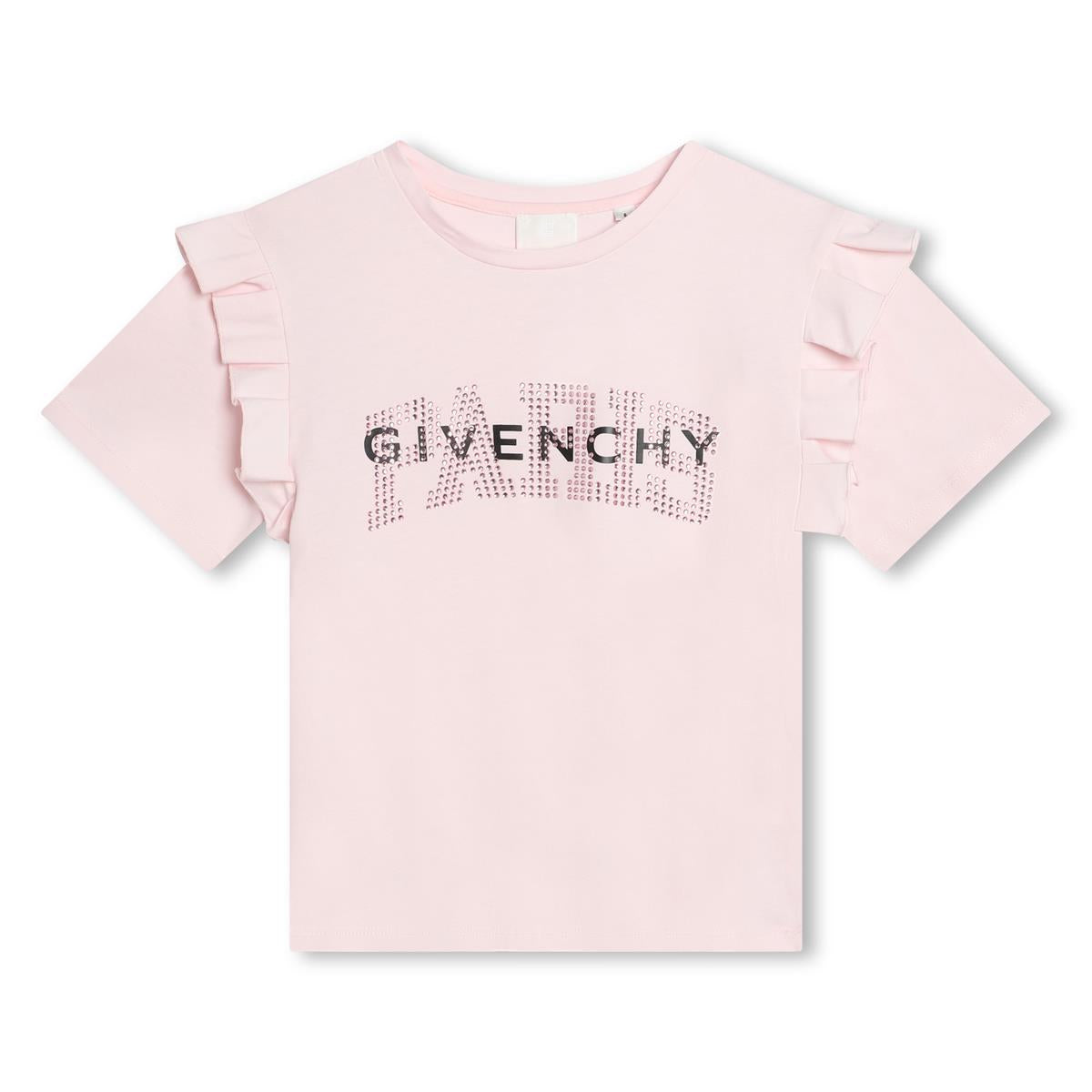 Girls Pink Logo Cotton T-Shirt