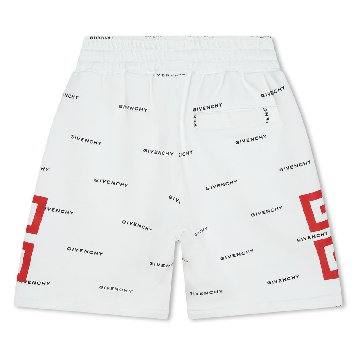 Boys White Cotton Shorts