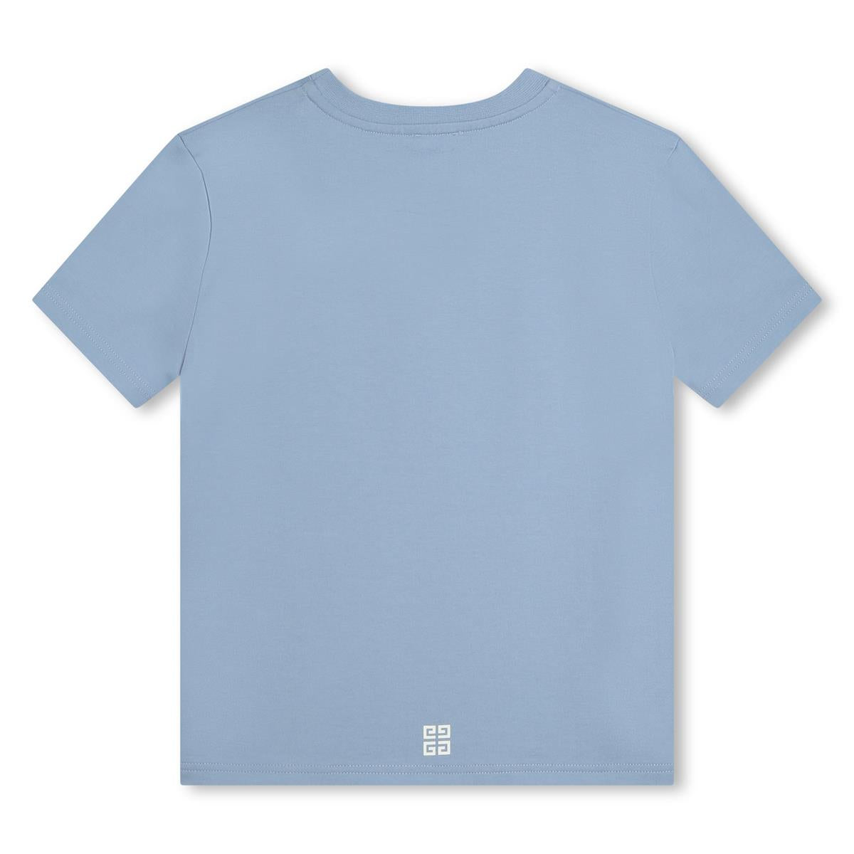 Boys Blue Logo Cotton T-Shirt