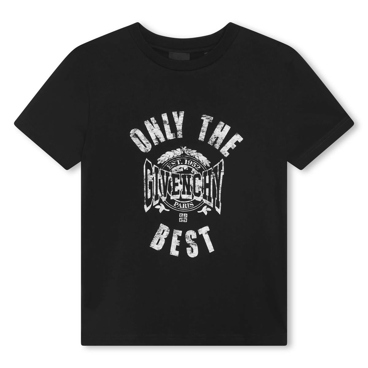 Boys Black Cotton T-Shirt