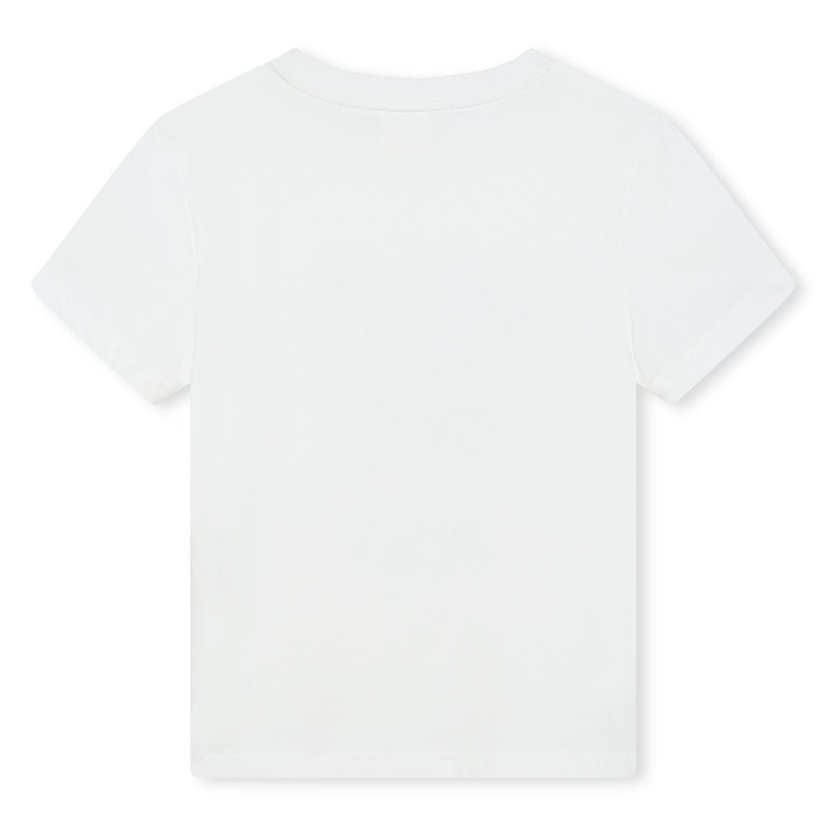 Boys White Cotton T-Shirt