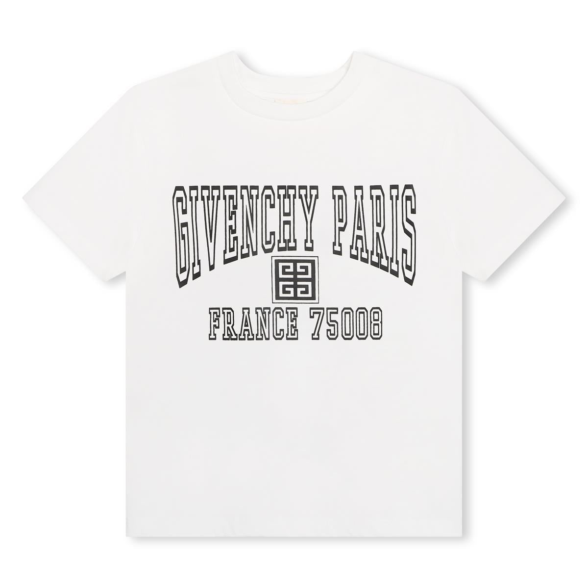 Boys White Cotton T-Shirt