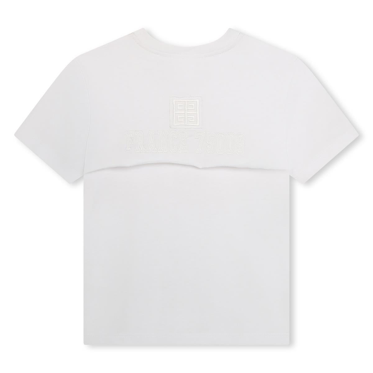 Boys White Cotton T-Shirt