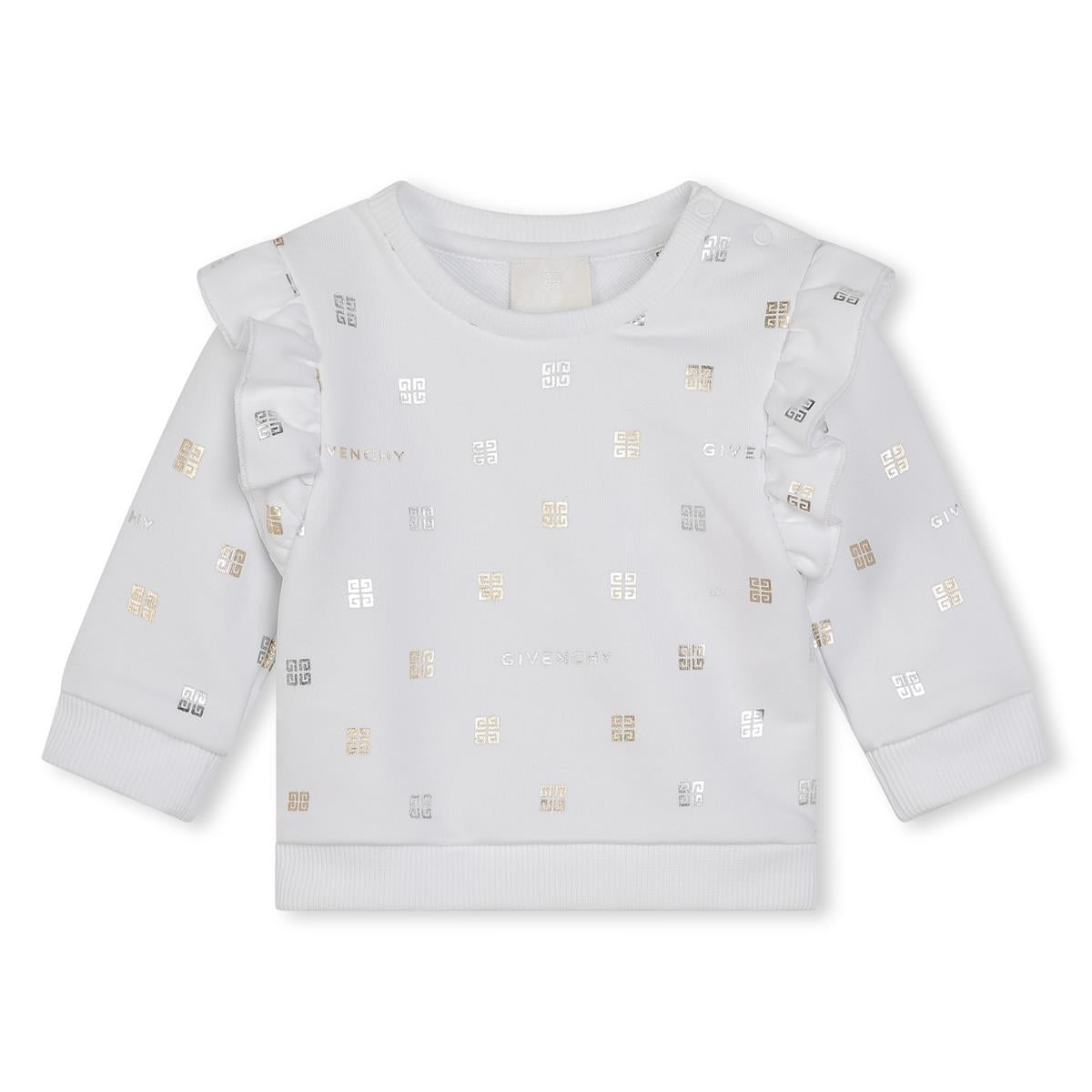 Baby Girls White Sweatshirt