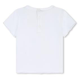 Baby Girls White Cotton T-Shirt