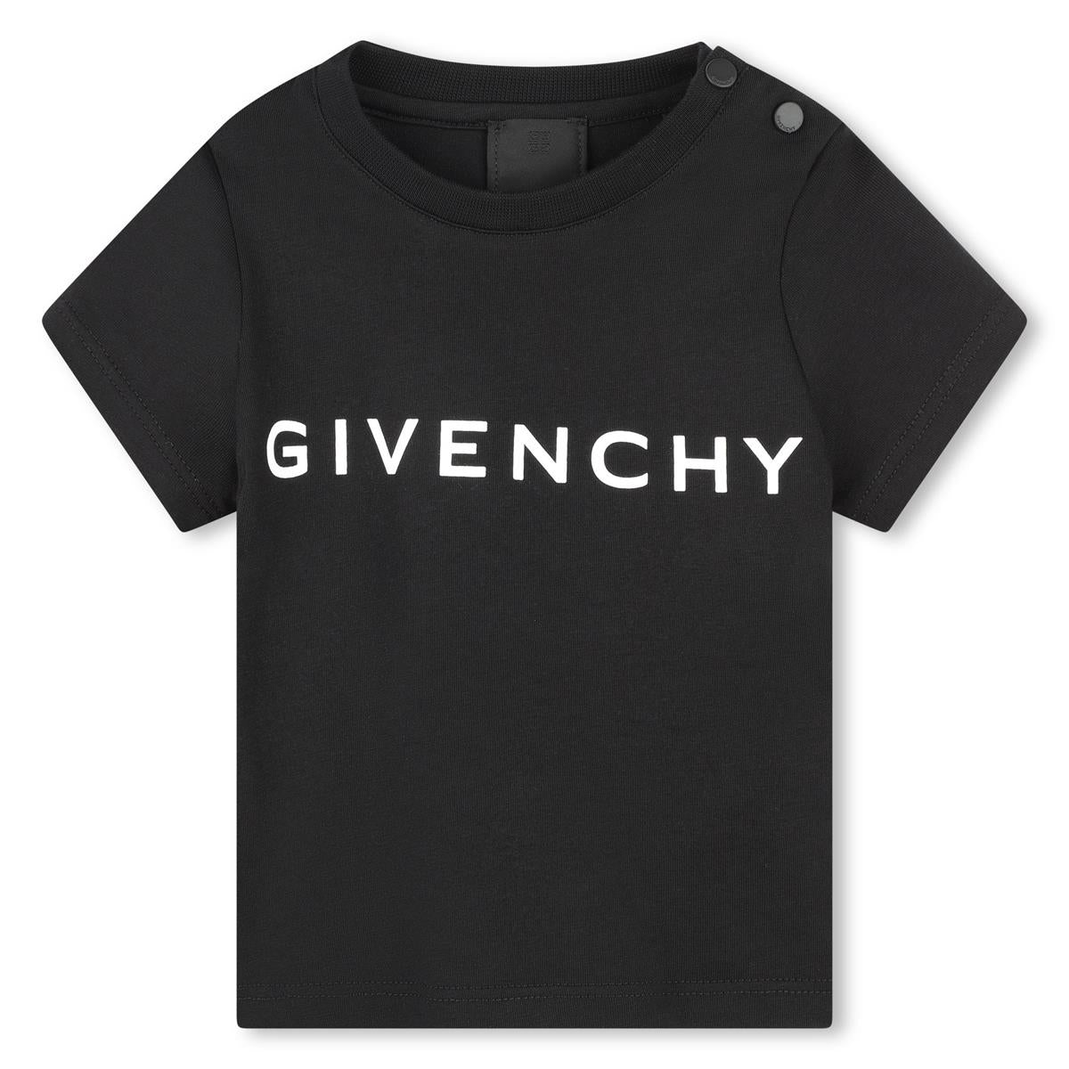 Baby Girls Black Cotton T-Shirt
