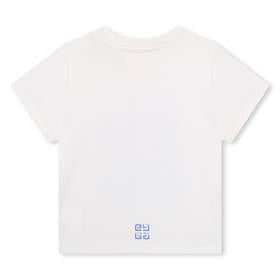 Baby Boys White Cotton T-Shirt