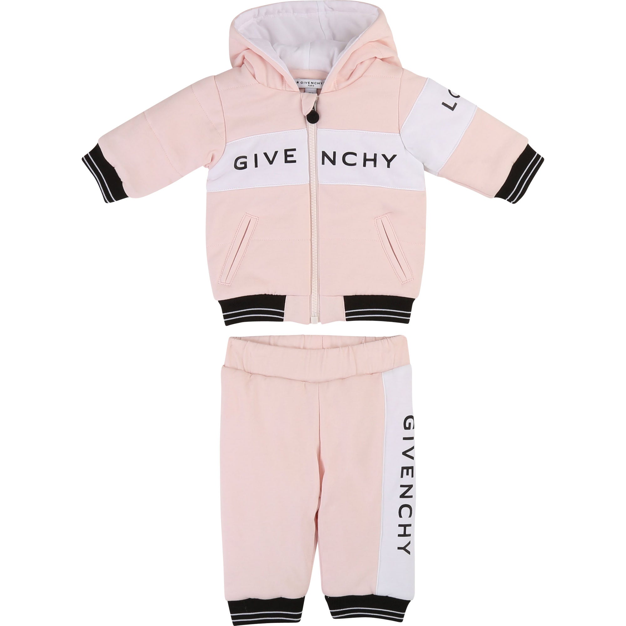 Baby Girls Pink Logo Cotton Set