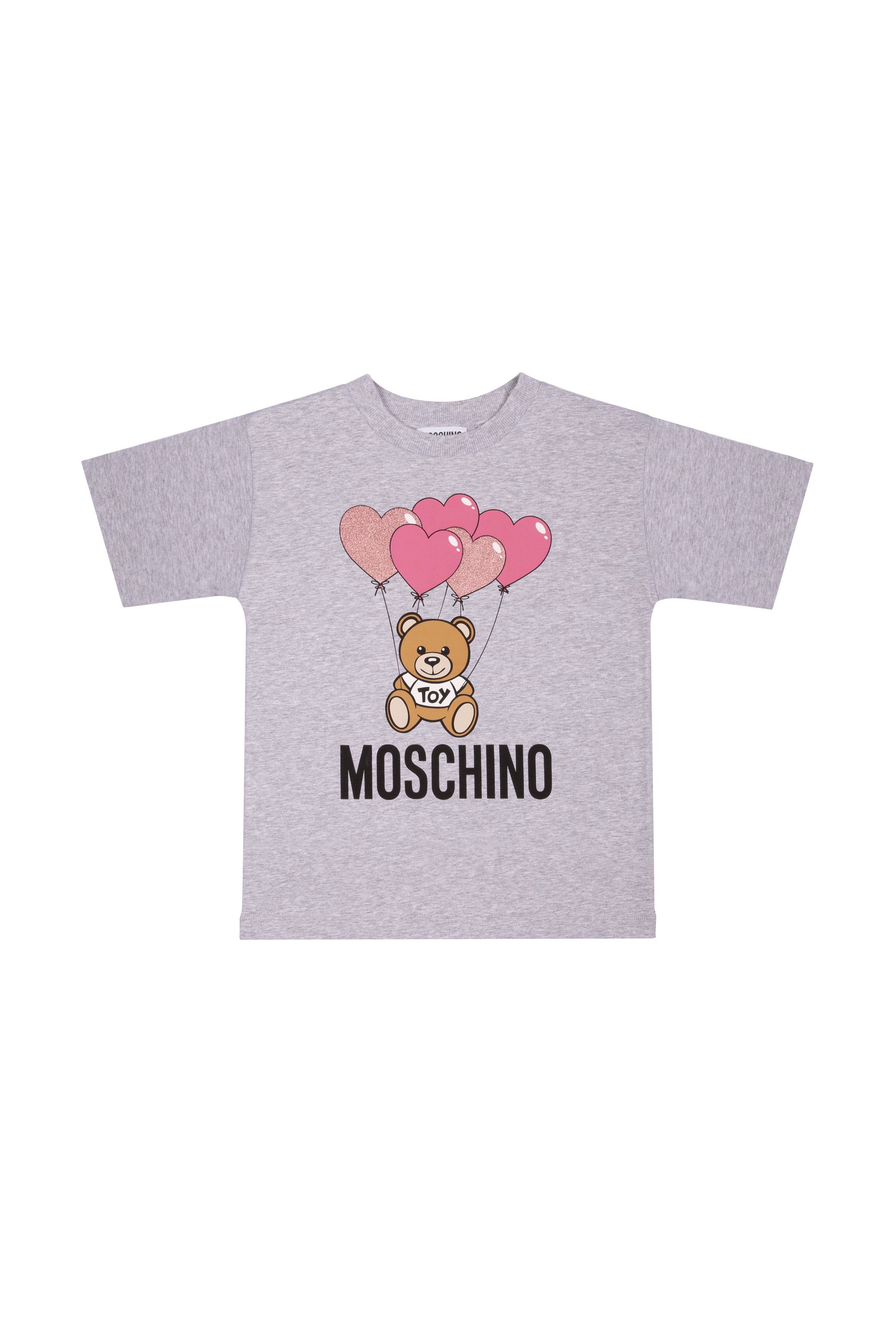 Girls Grey Logo Cotton Maxi T-shirt