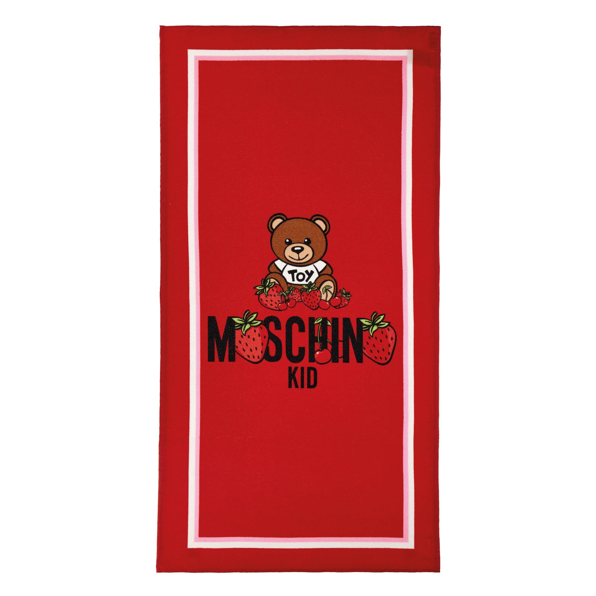 Boys & Girls Red Teddy Bear Cotton Scarf