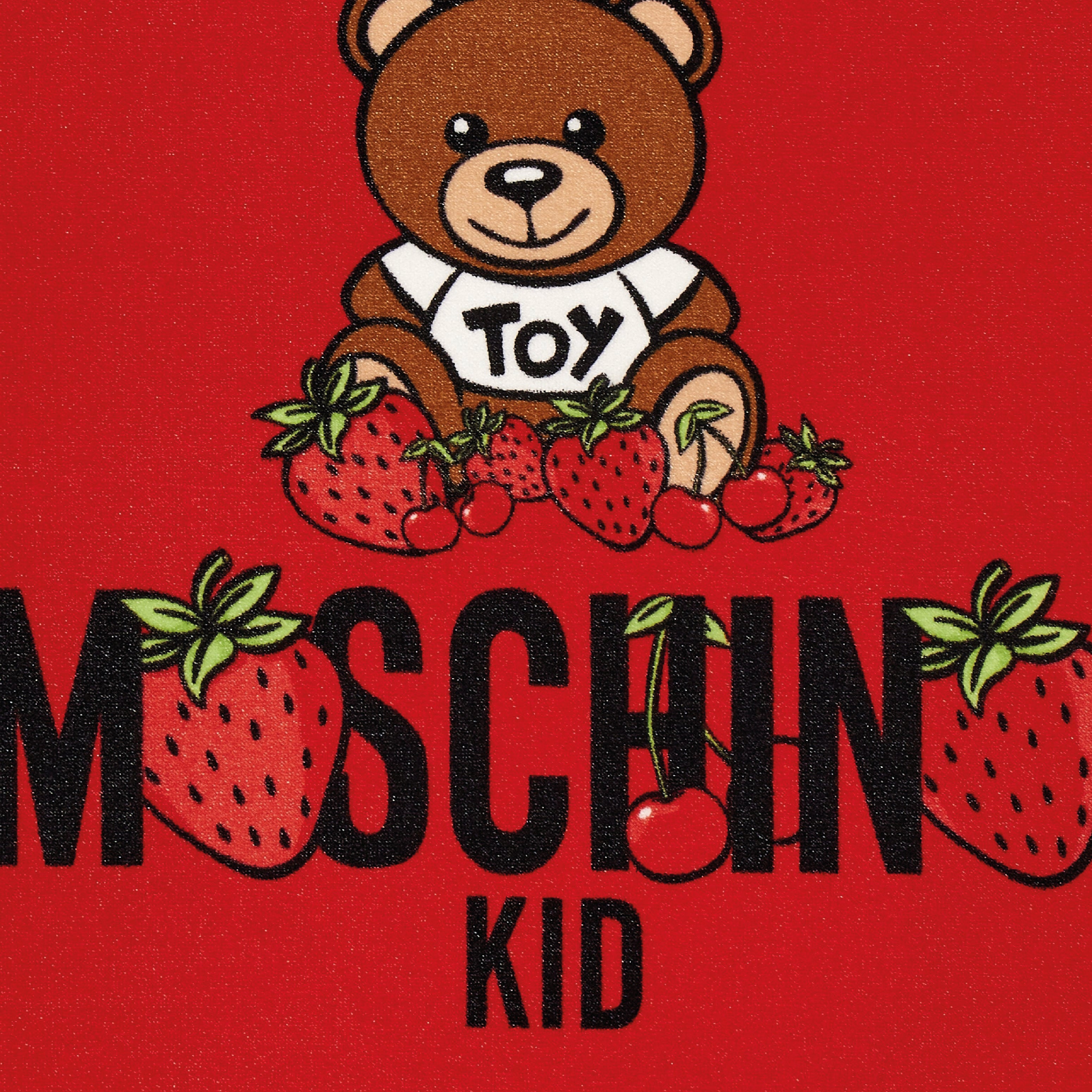 Boys & Girls Red Teddy Bear Cotton Scarf