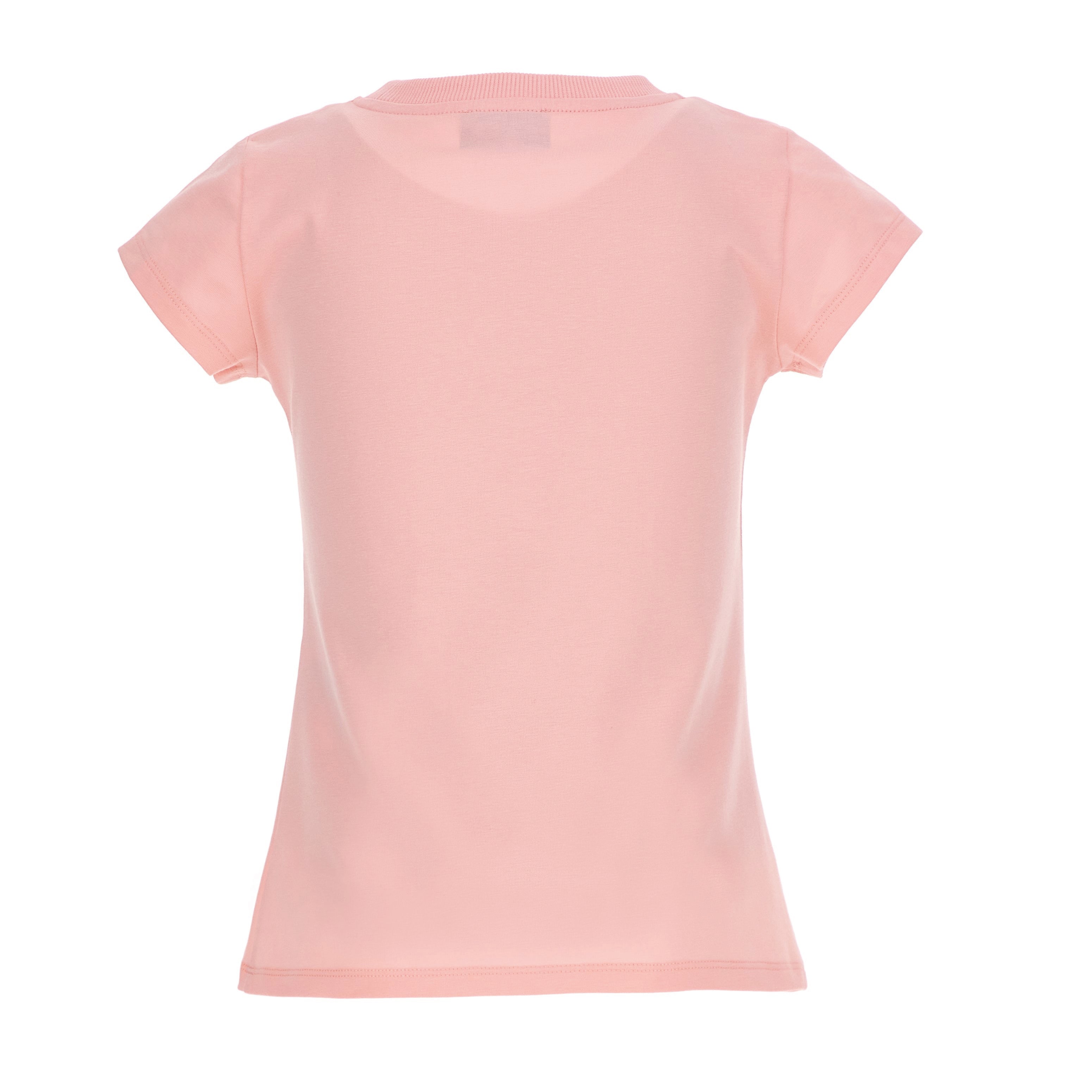 Girls Pink Logo Cotton T-Shirt