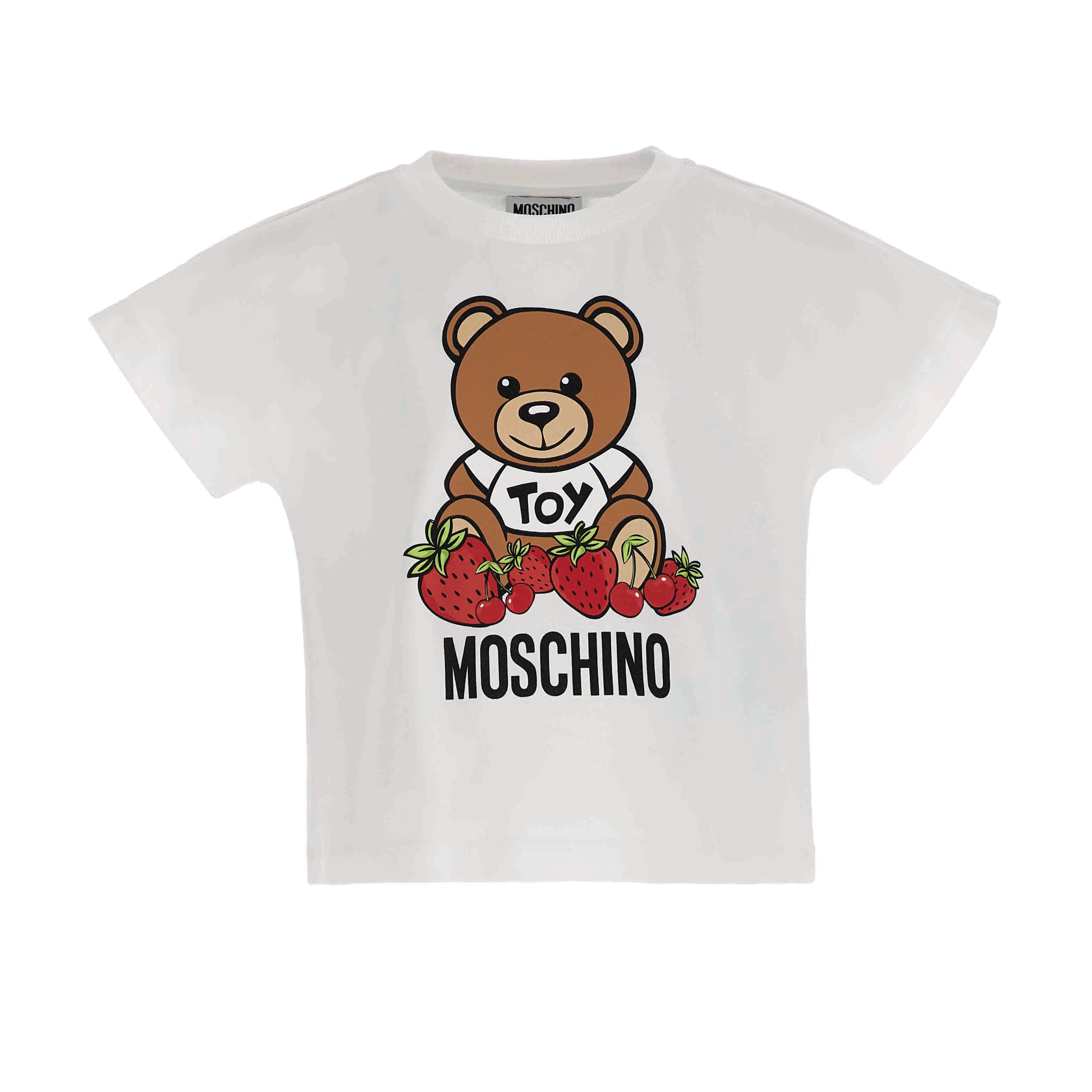 Boys & Girls White Cotton T-Shirt