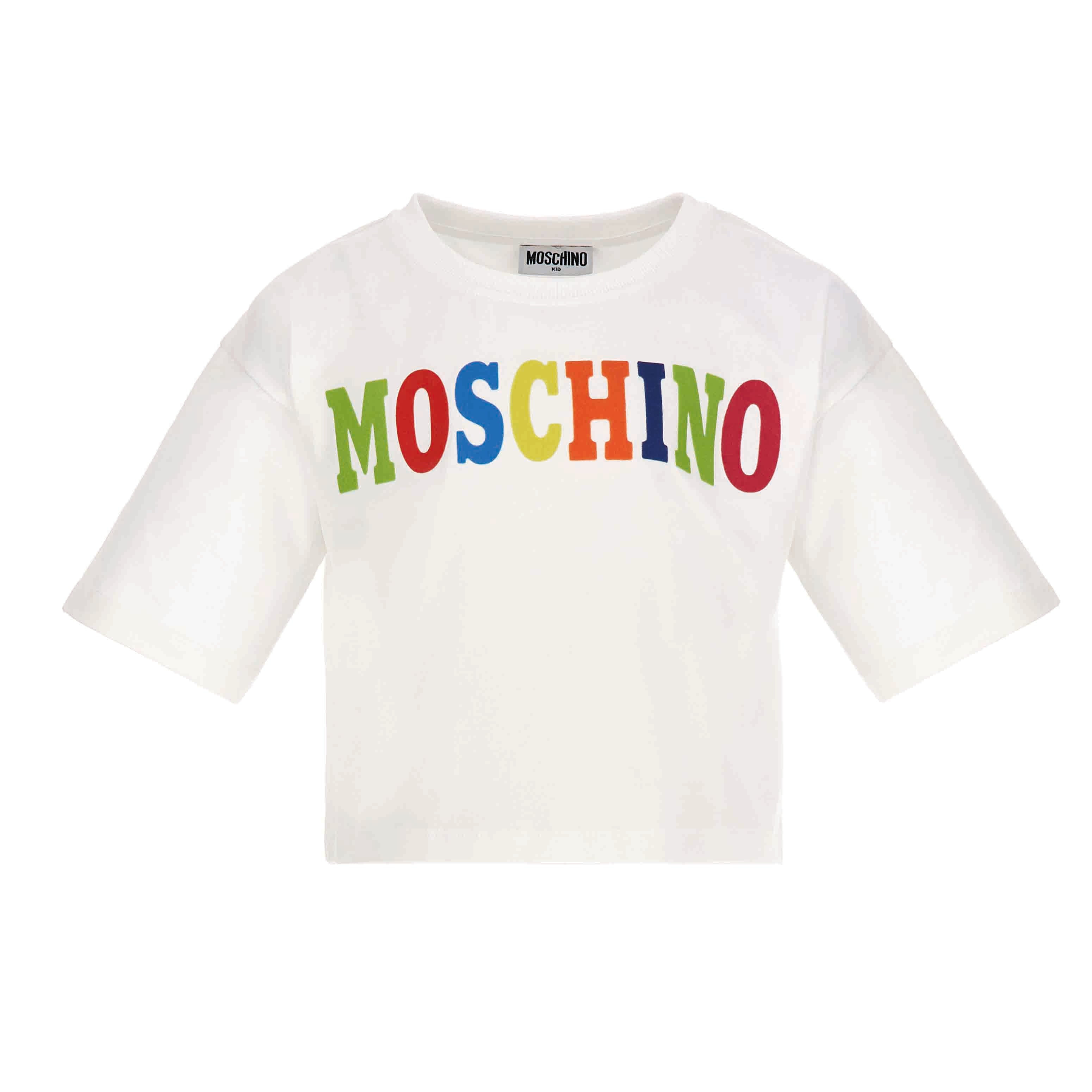 Boys & Girls White Cotton T-Shirt