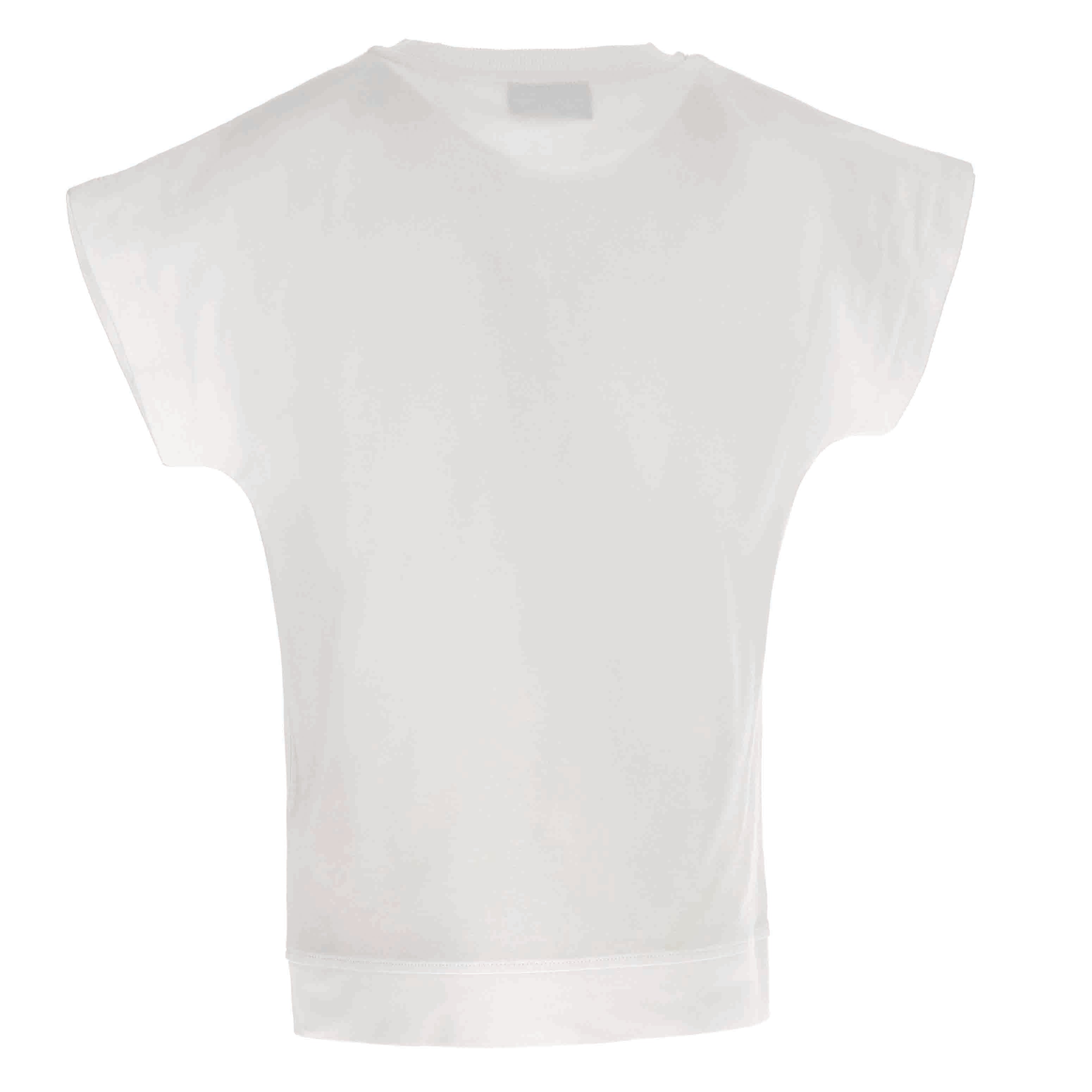 Boys & Girls White Cotton T-Shirt