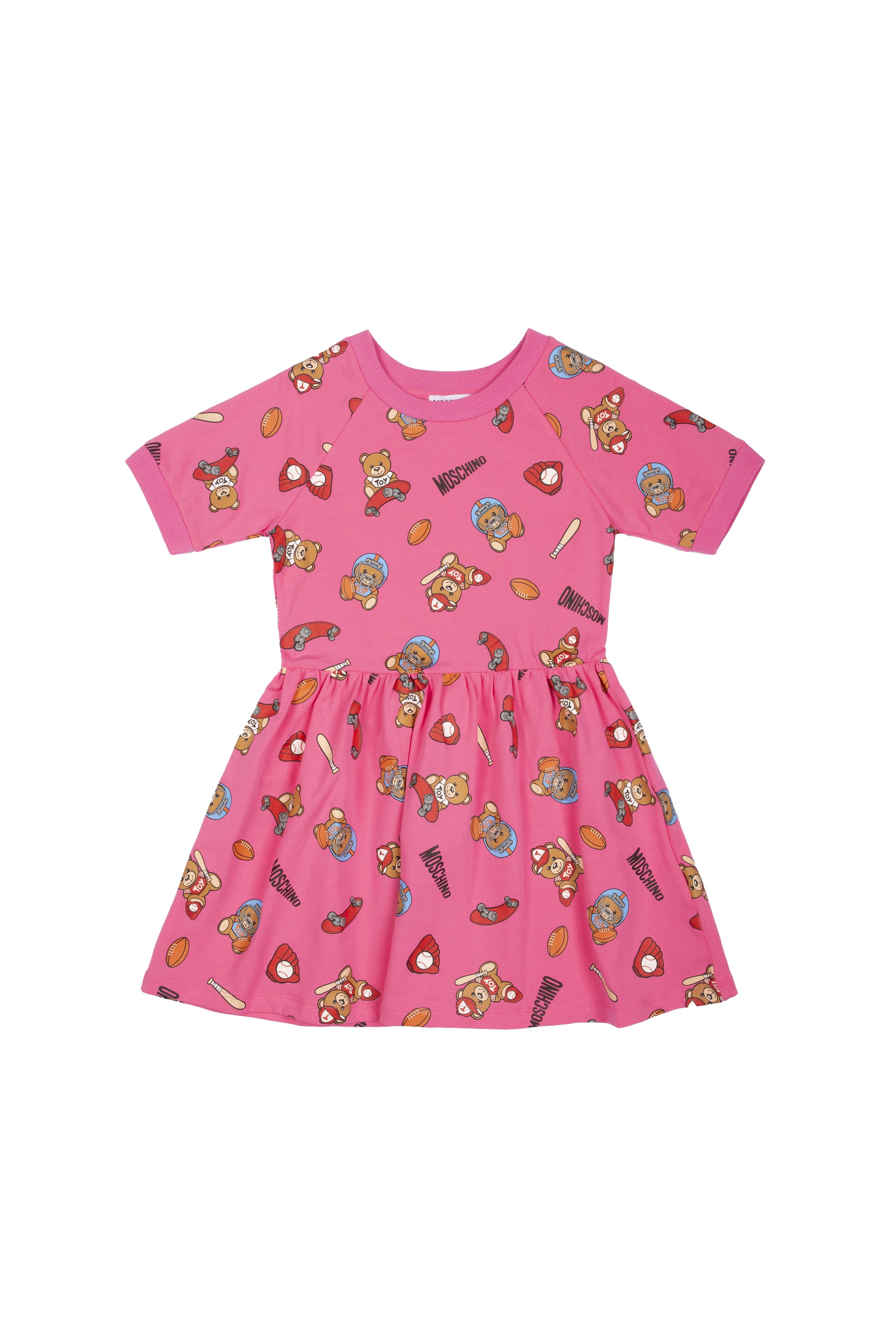 Girls Dark Pink Cotton Dress