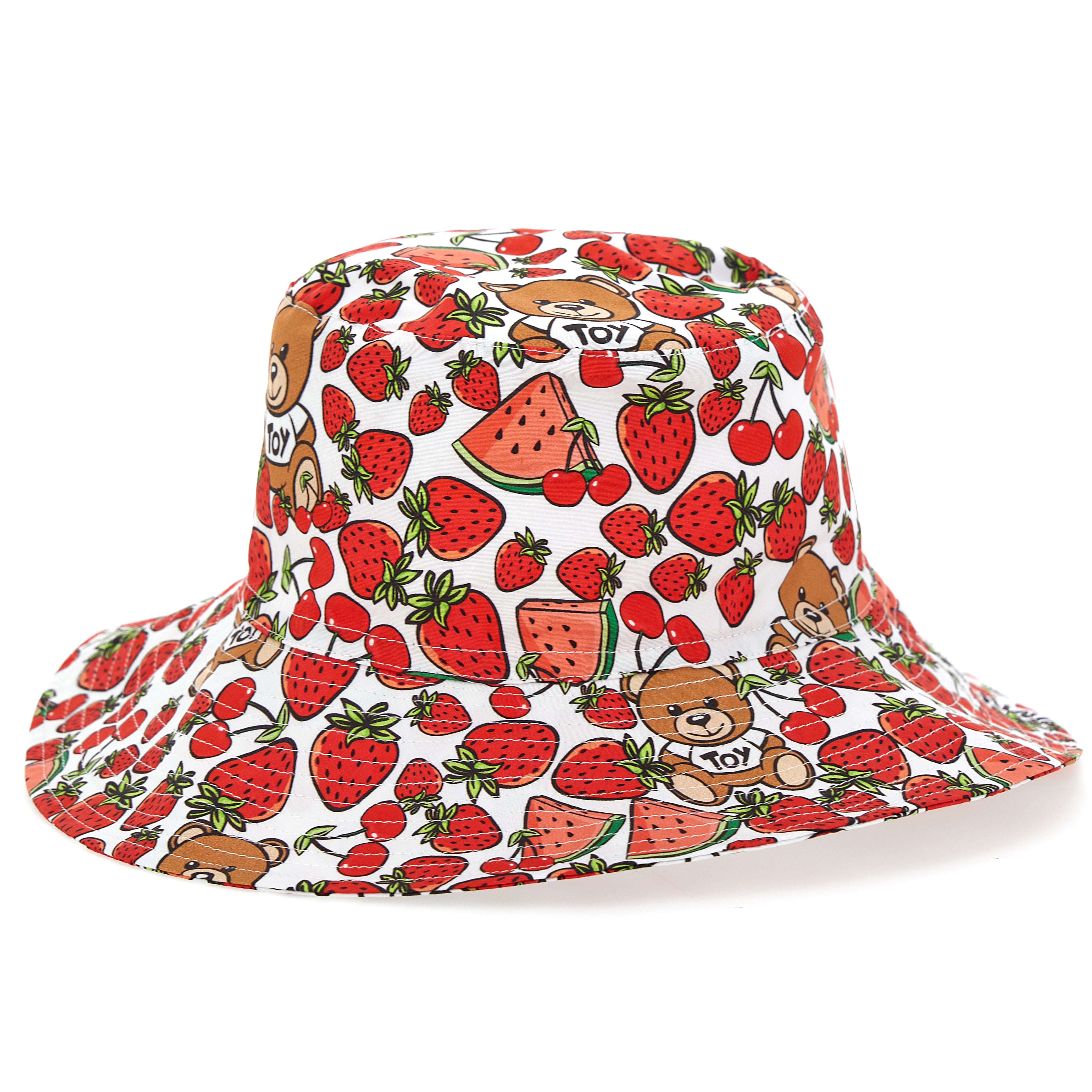 Boys & Girls Red Floral Cotton Hat