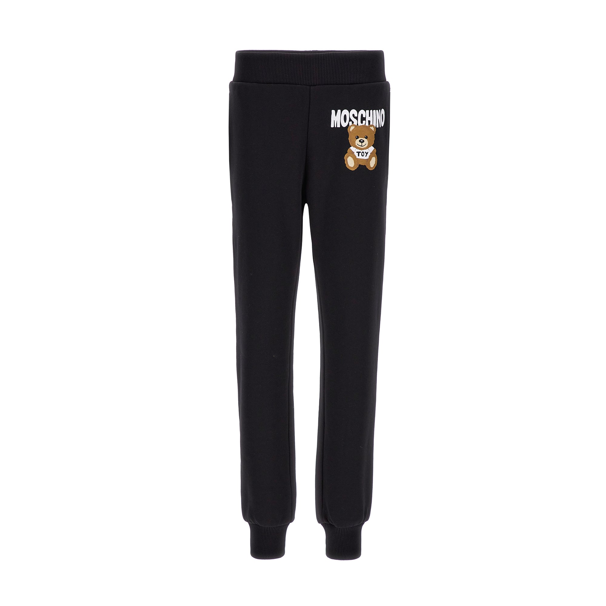 Boys & Girls Black Logo Cotton Trousers