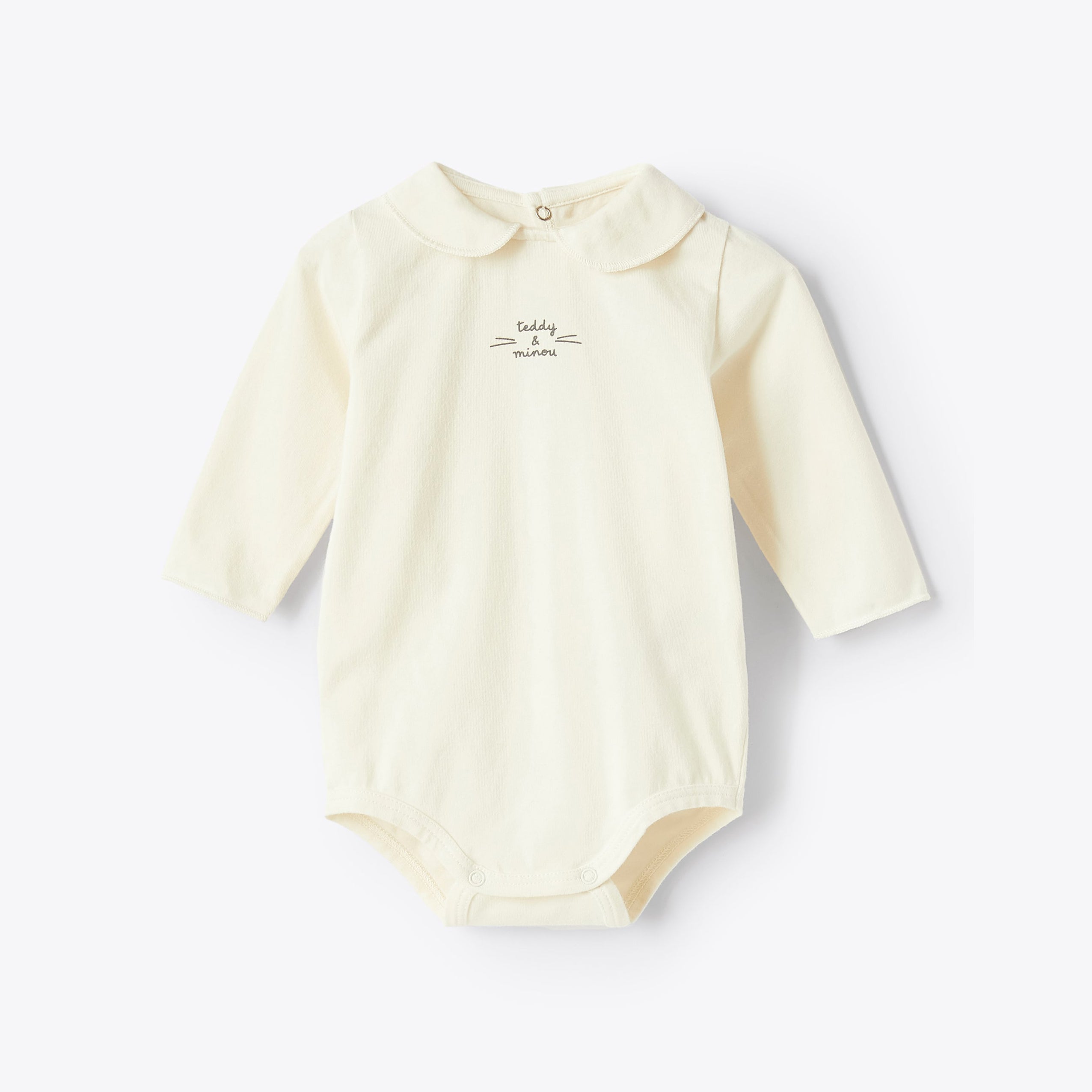 Baby Boys & Girls White Cotton Babysuits