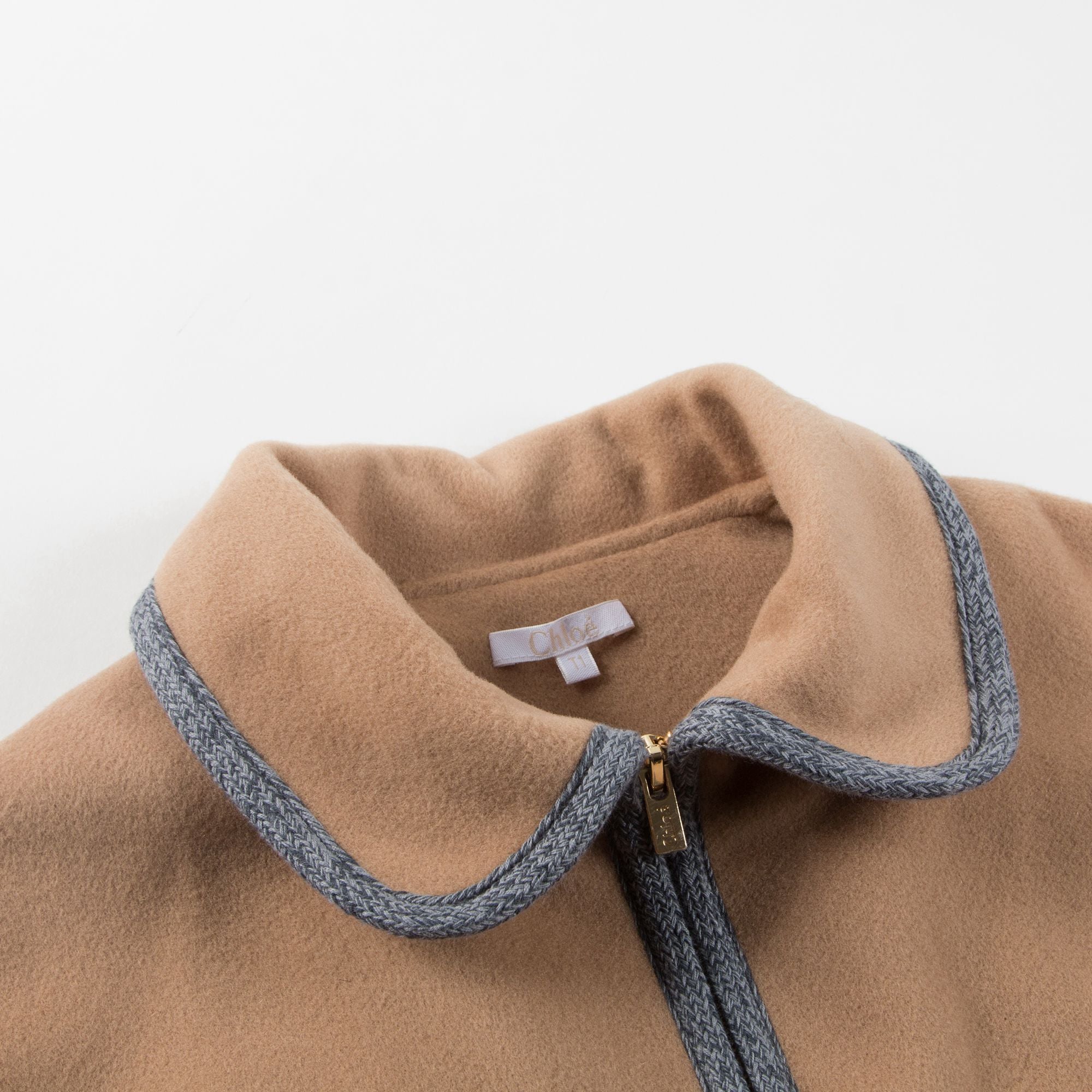 Girls Brown Wool Cape