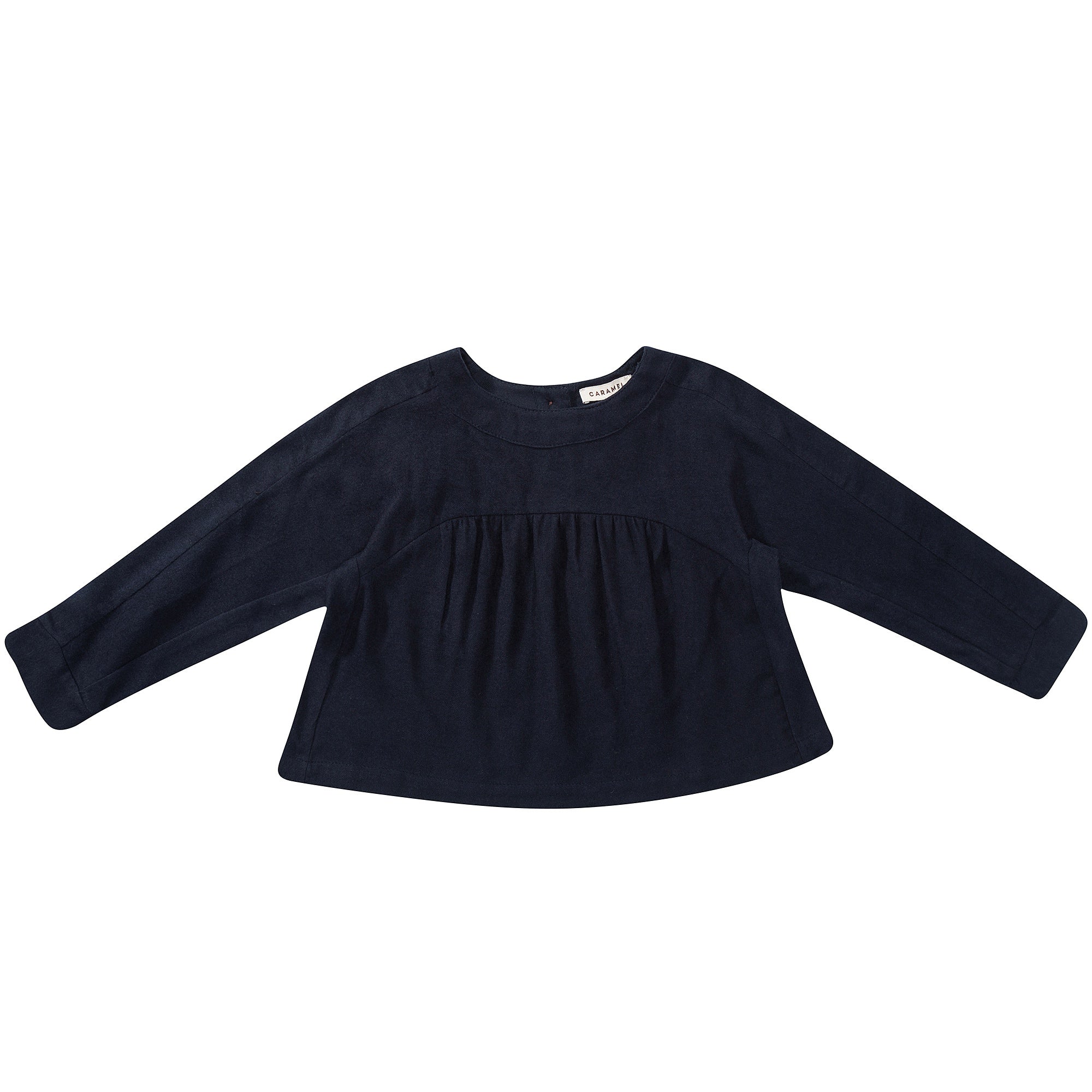 Girls Navy Blue Cotton Blouse