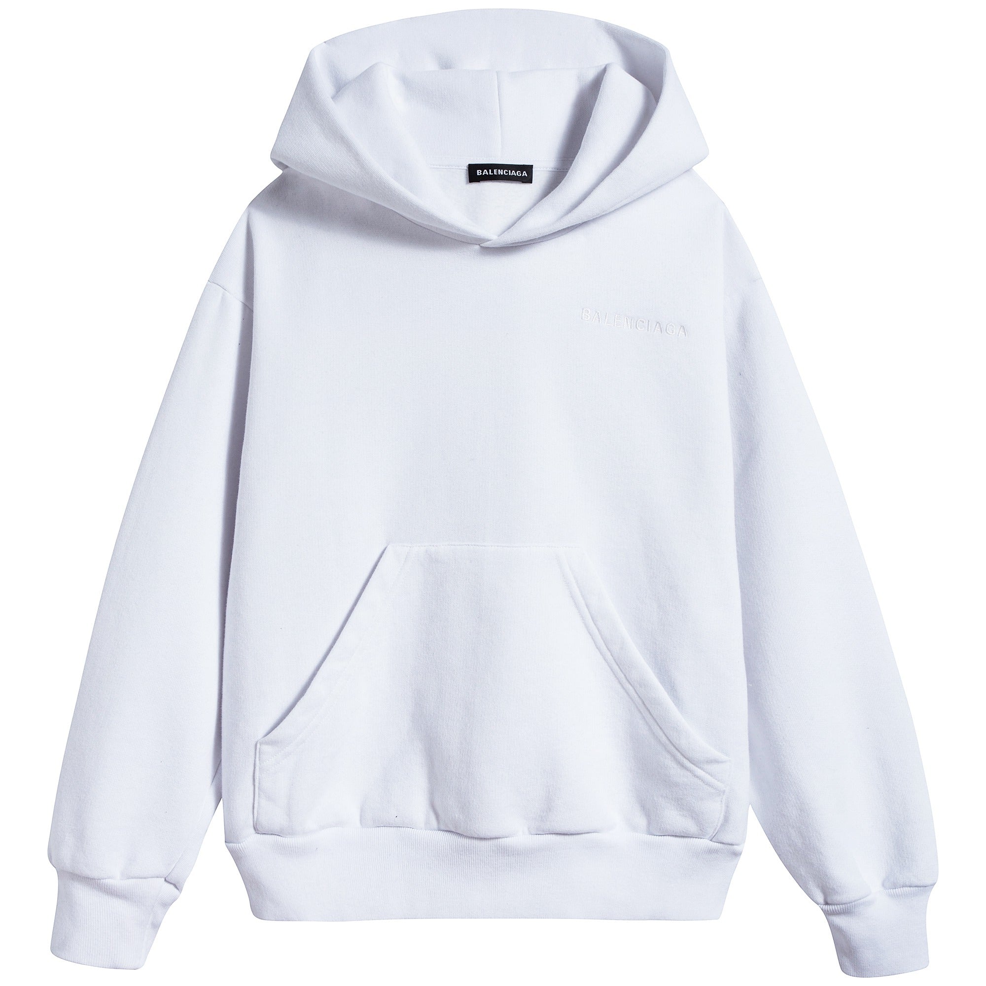 Girls & Boys White Logo Cotton Sweatshirt