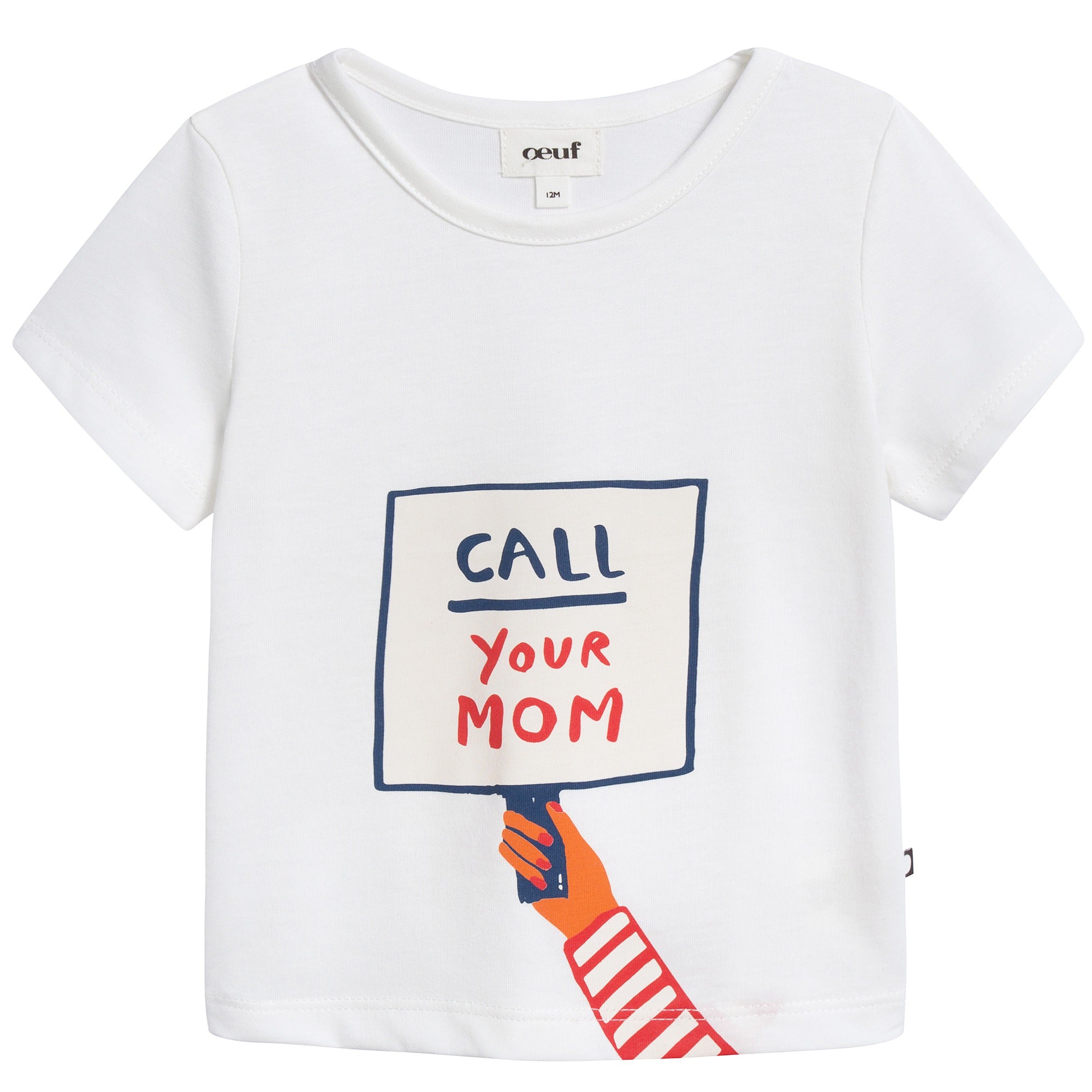 Boys White & Sign Organic Pima Cotton T-shirt