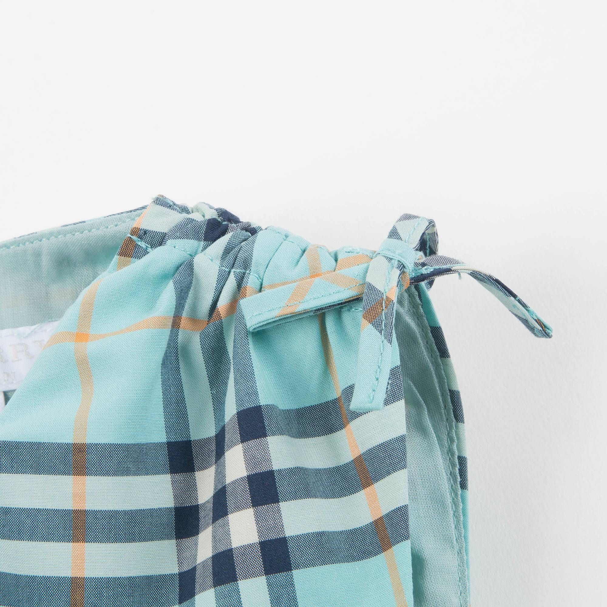 Girls Bright Aqua Cotton Dress