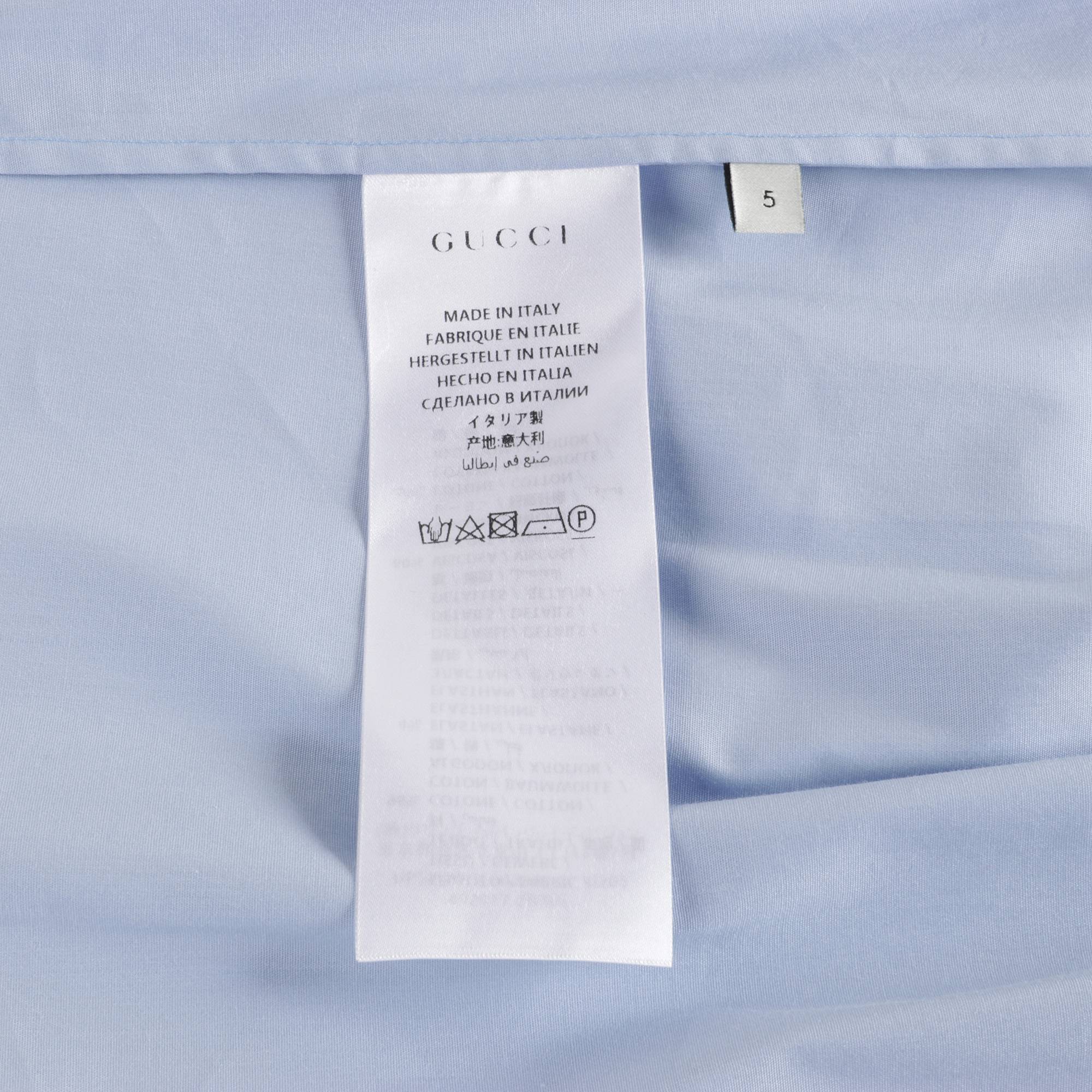 Girls Pale Blue Ruffle Blouse