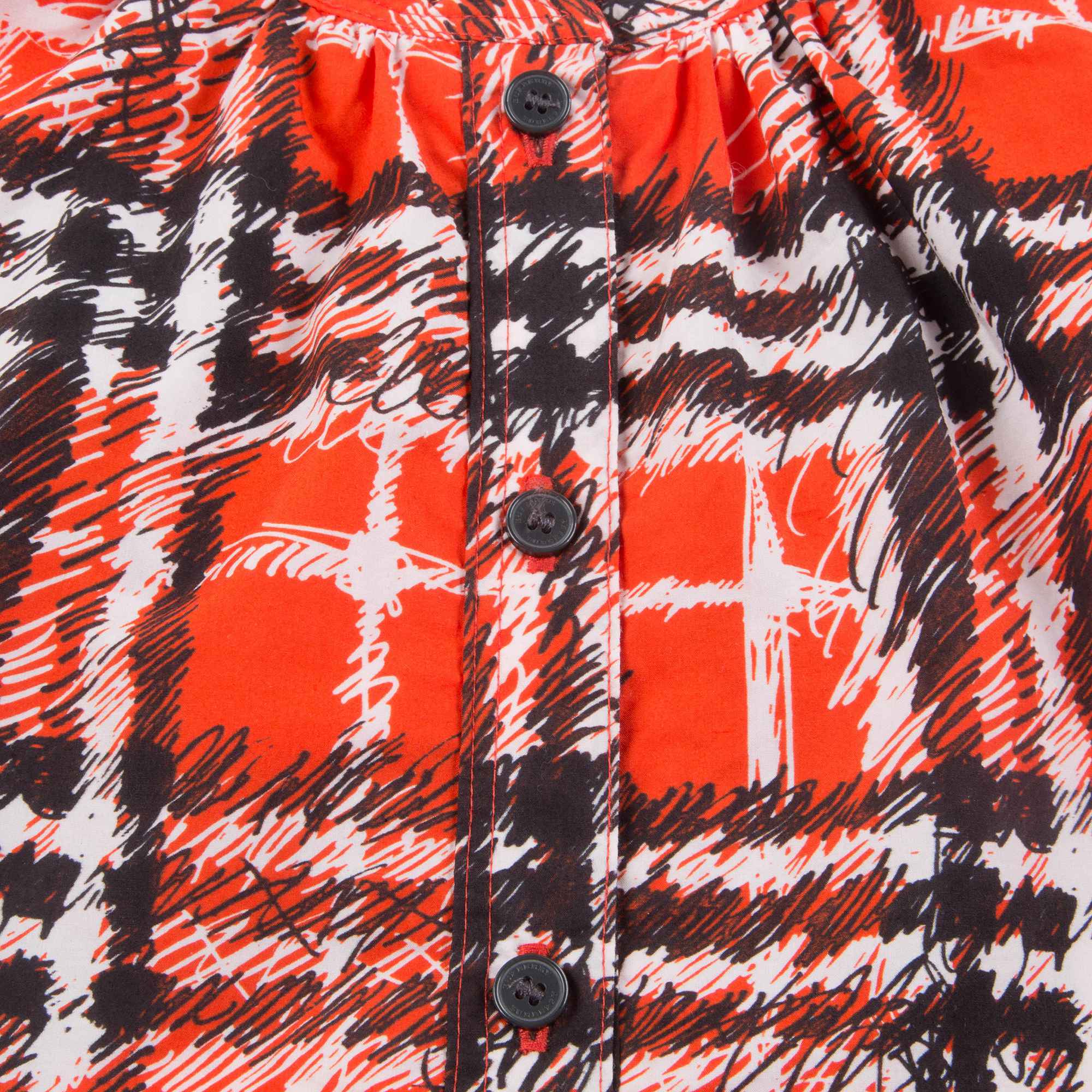 Girls Bright Red Cotton Blouse