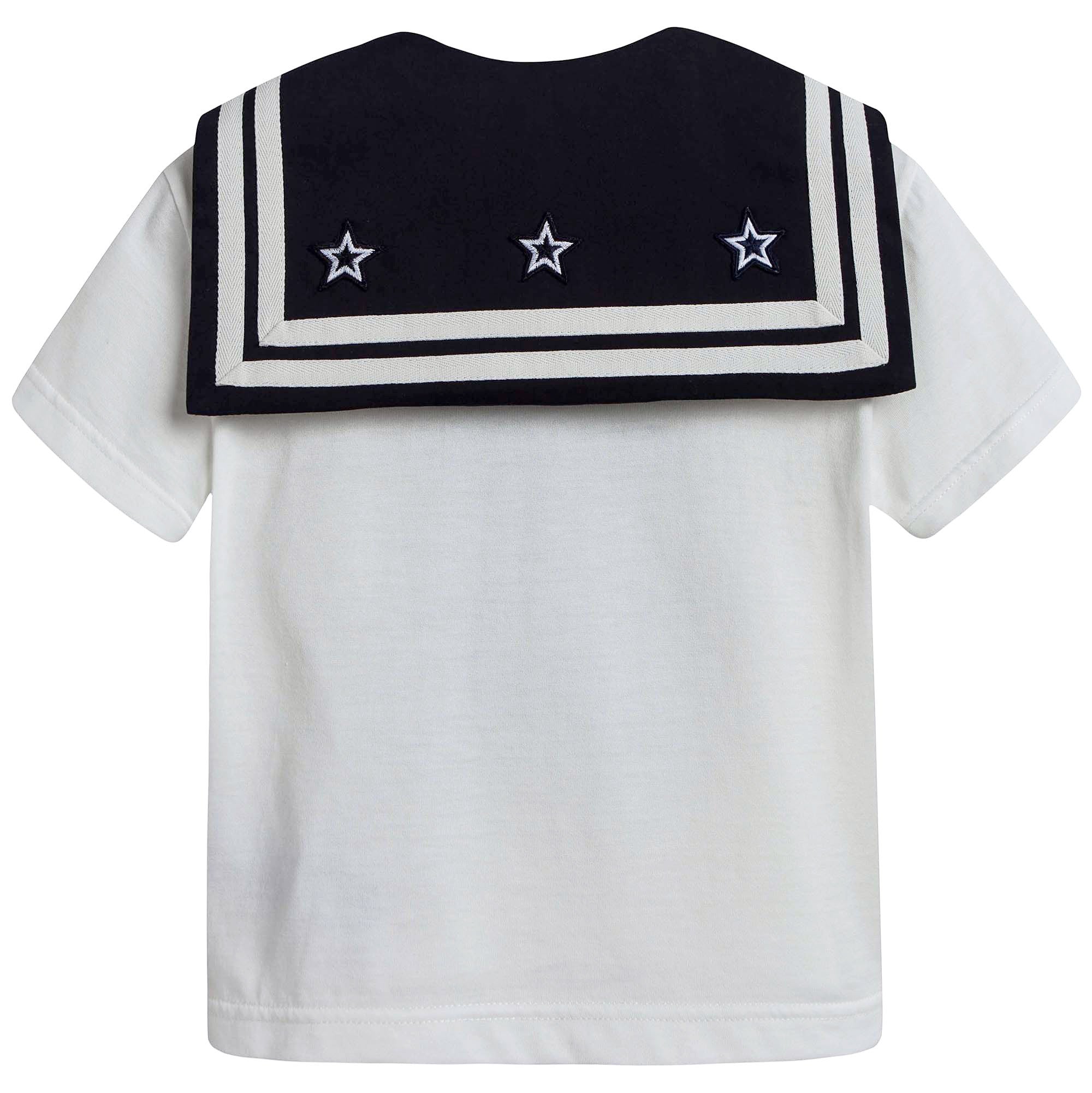 Girls White 'Sailor' T-Shirt
