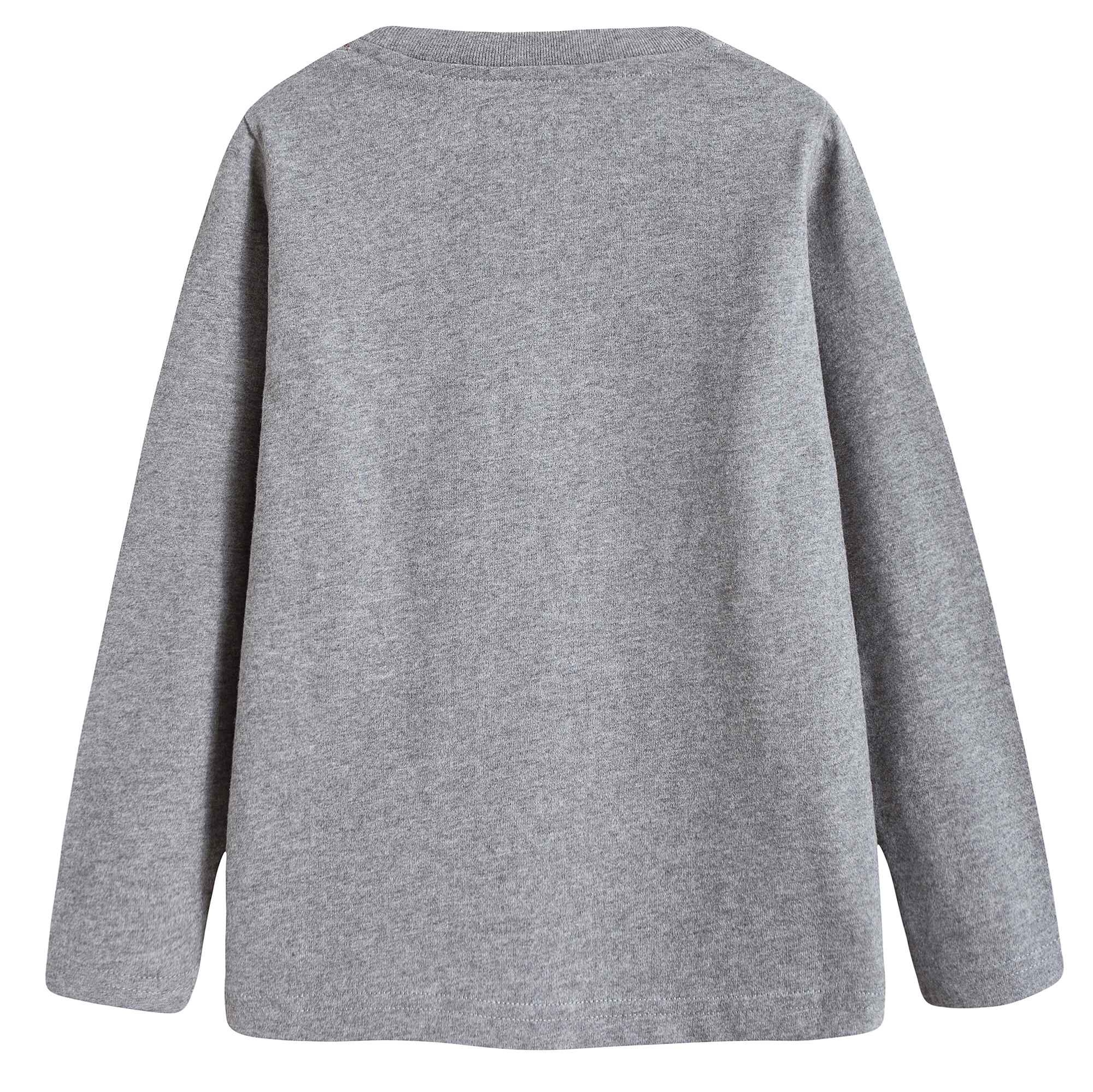 Boys Grey Cotton T-shirt