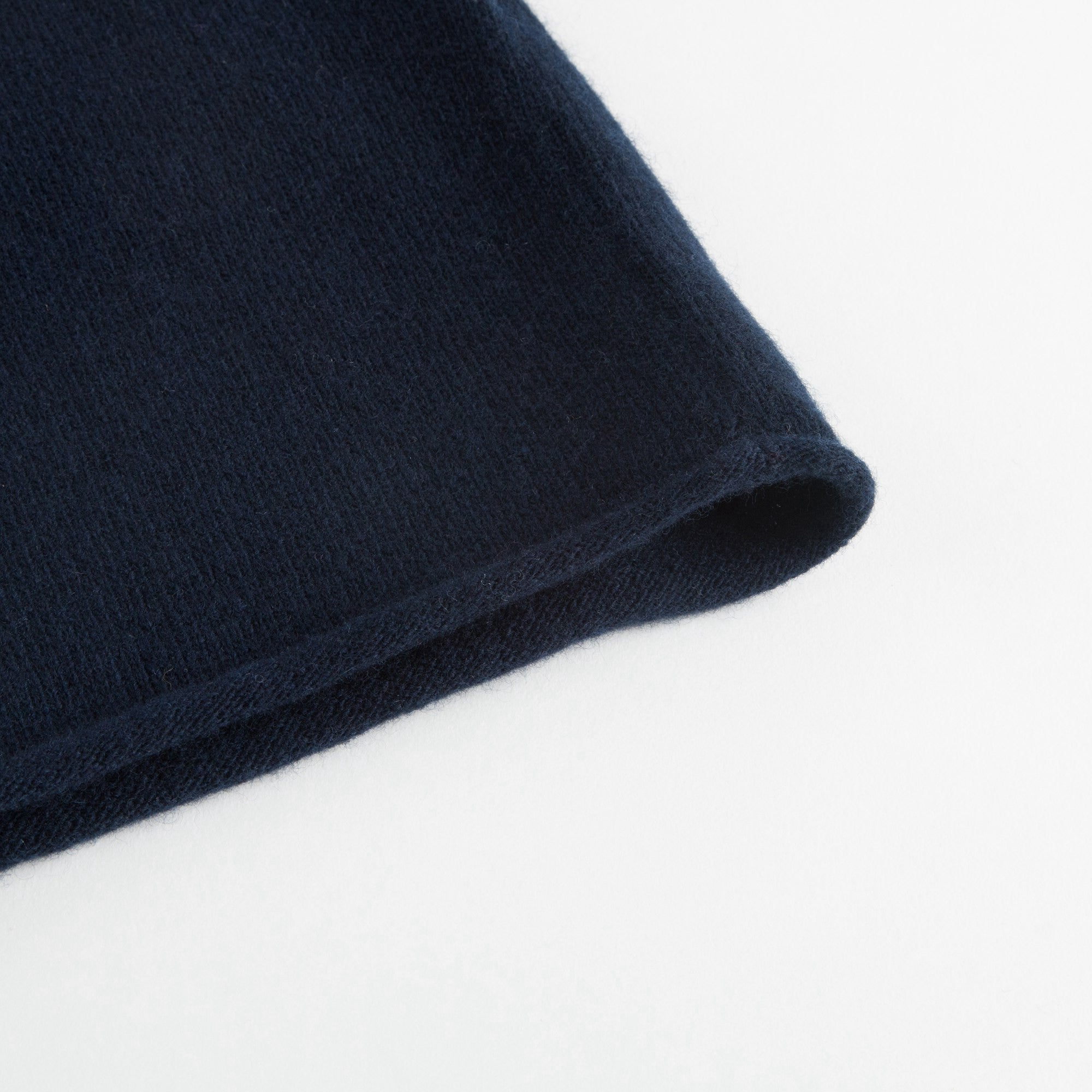 Girls Navy Blue Wool Sweater with Ruffle
